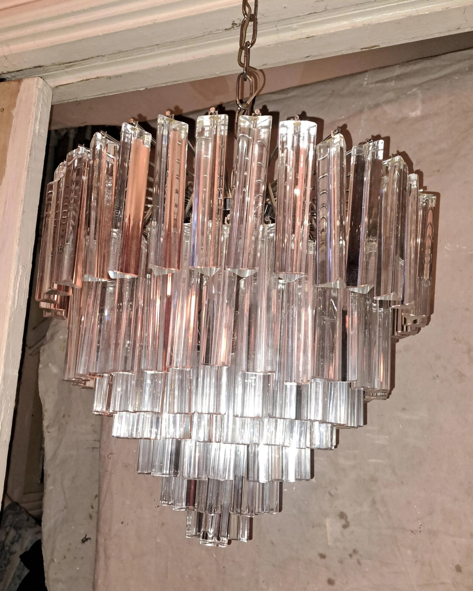 Mid-Century Modern Venini Murano Wedding Cake Chandelier - 7