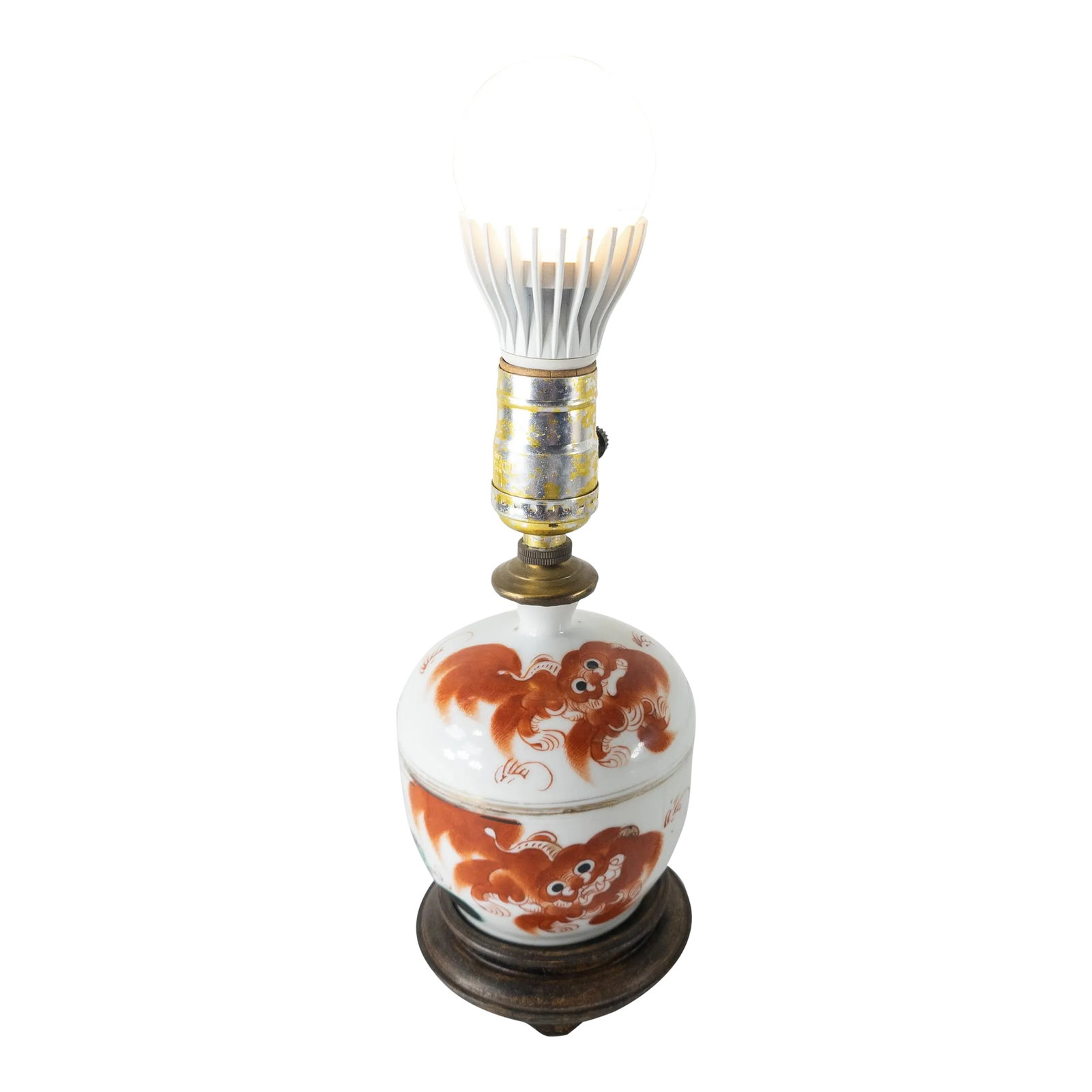 Early 20th Century Chinese Porcelain Chinoiserie Table Boudoir Lamp (1 of 10)