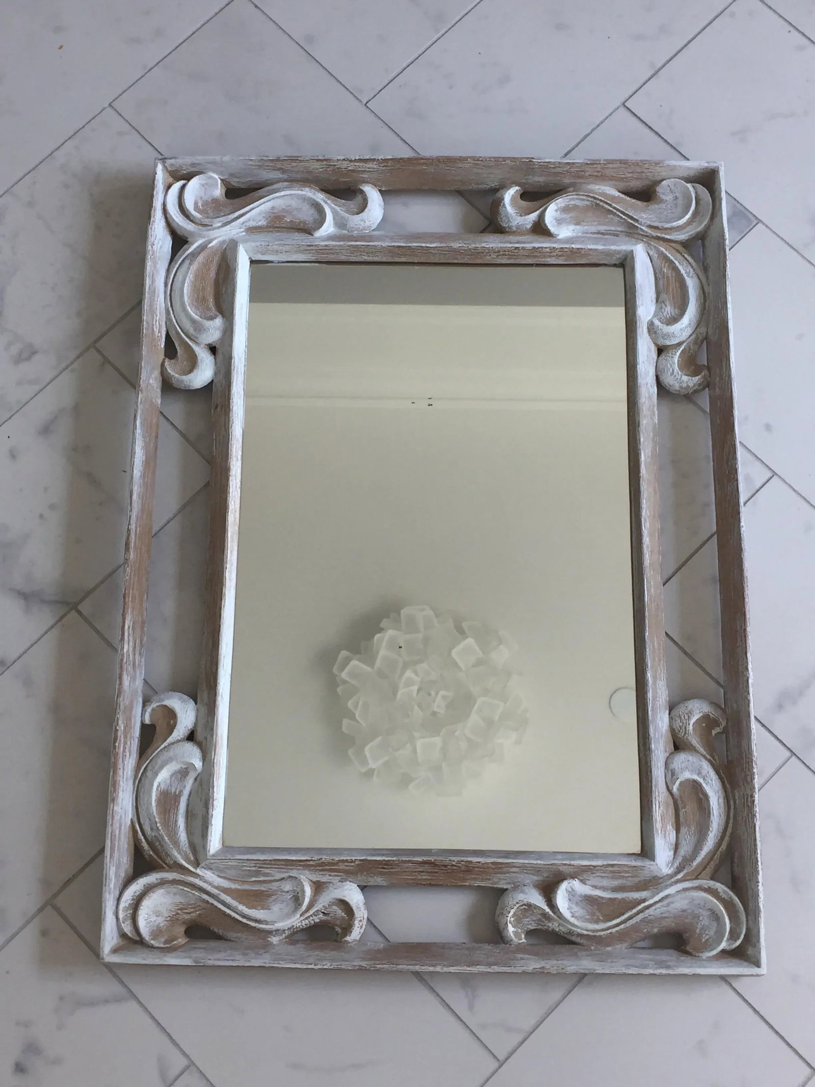 1940's Neoclassic Wood Carved Mirror - 2