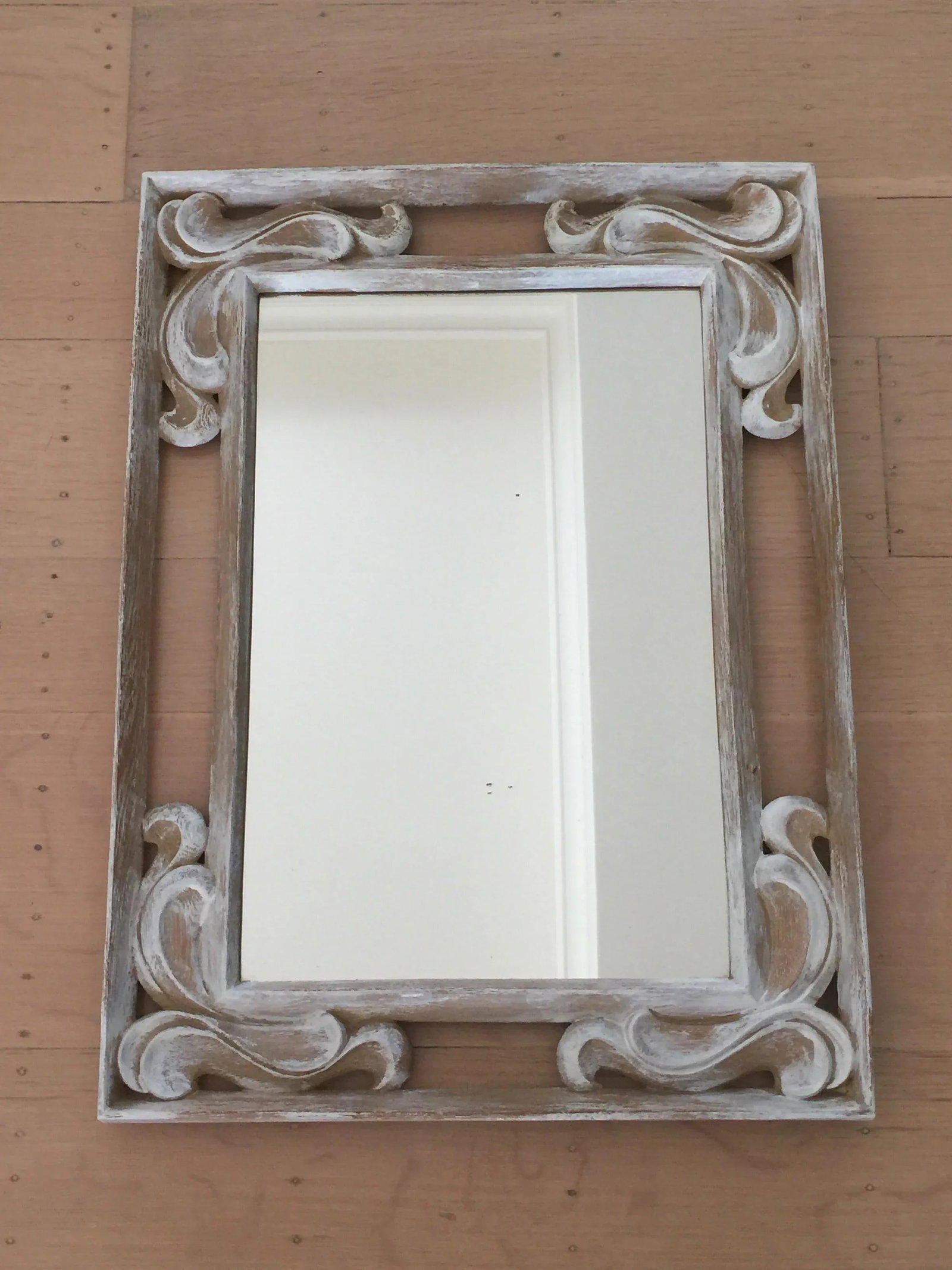 1940's Neoclassic Wood Carved Mirror - 7