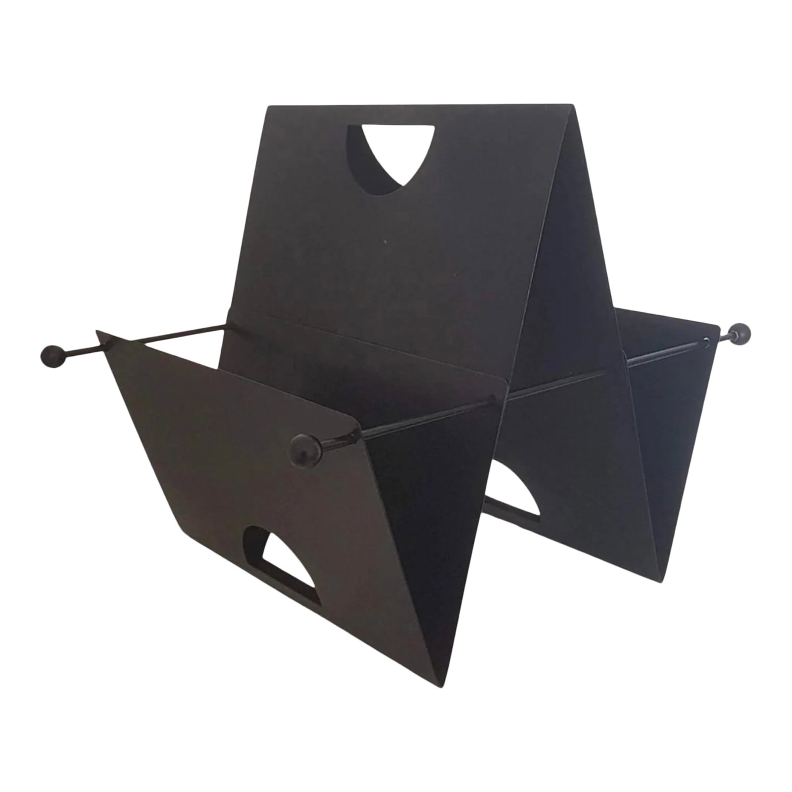 Sale 1980s Postmodern Memphis Angular Pleated Magazine Rack / Record Holder Italy (1 of 9)