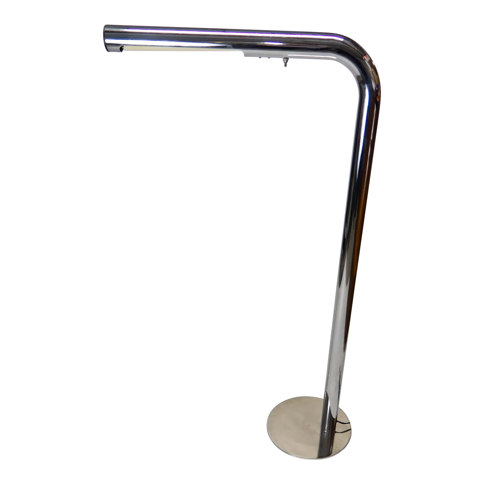 1970s Paul Mayen Style Tubular Chrome Floor Lamp (1 of 9)
