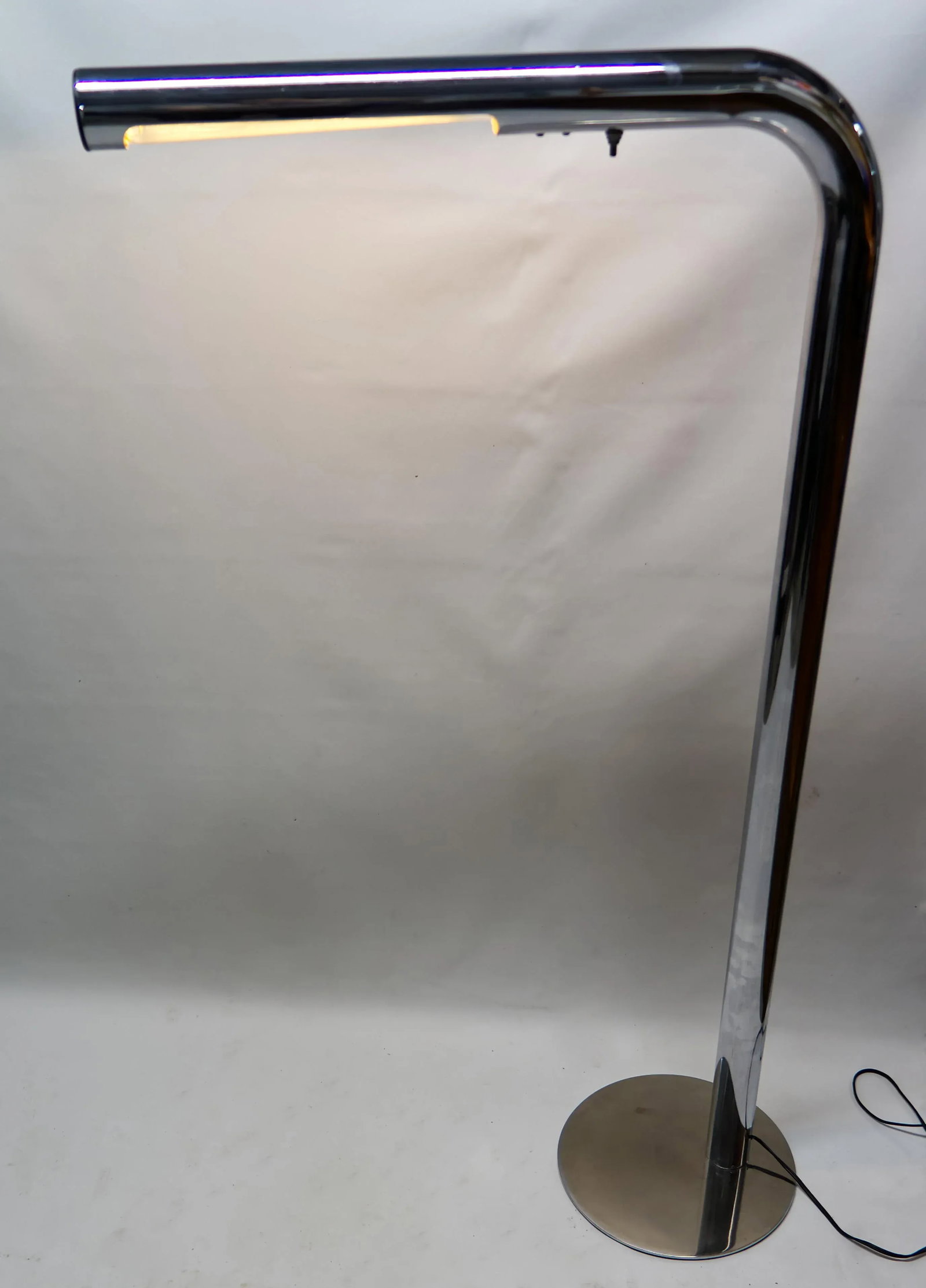 1970s Paul Mayen Style Tubular Chrome Floor Lamp - 2