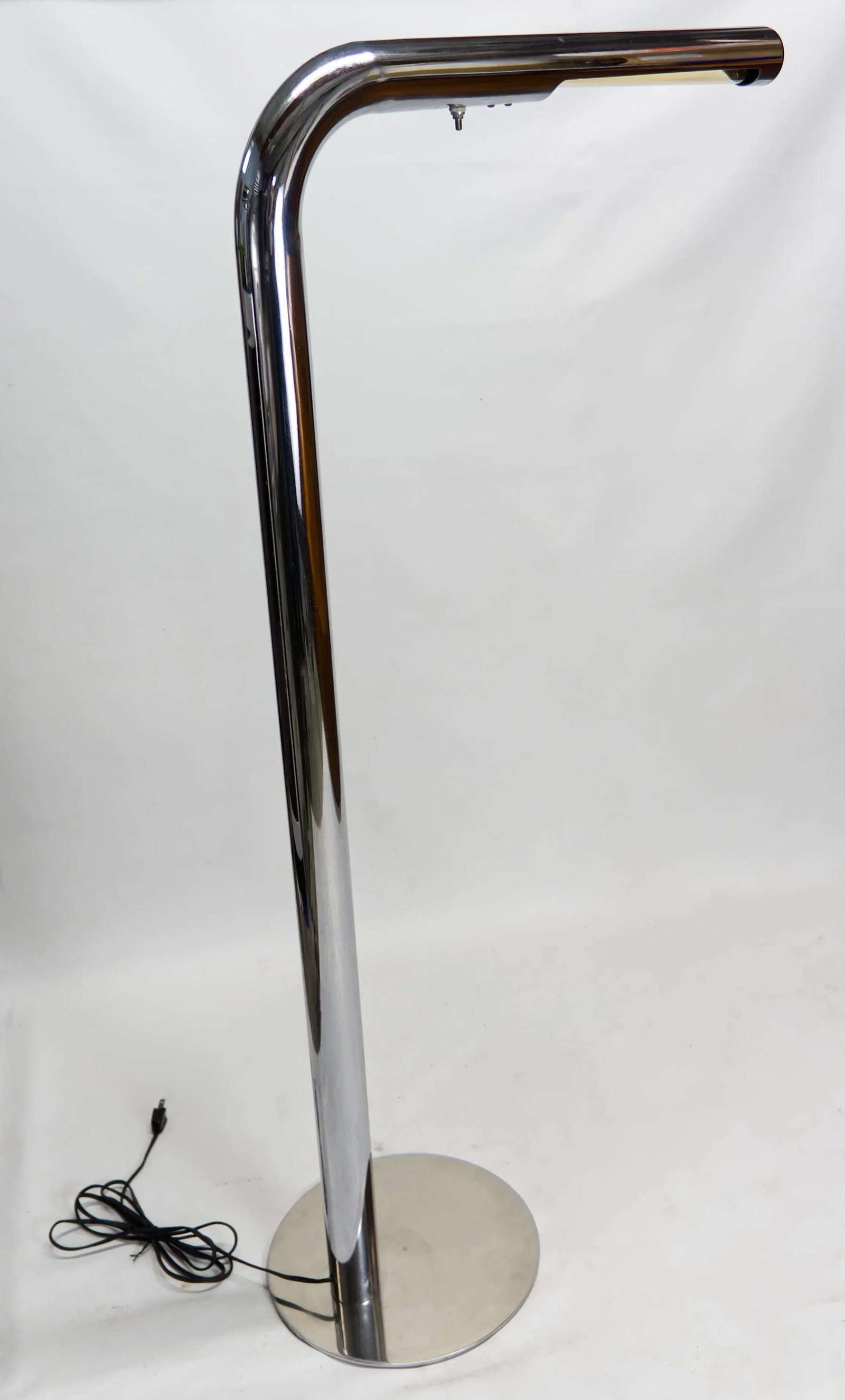 1970s Paul Mayen Style Tubular Chrome Floor Lamp - 7