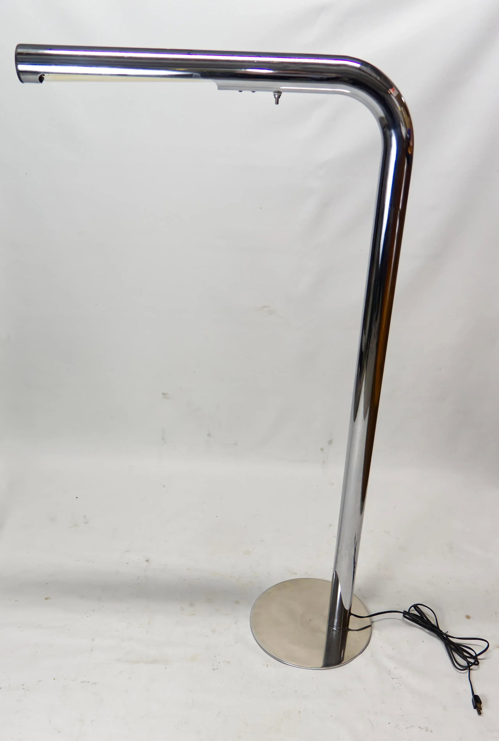 1970s Paul Mayen Style Tubular Chrome Floor Lamp - 9