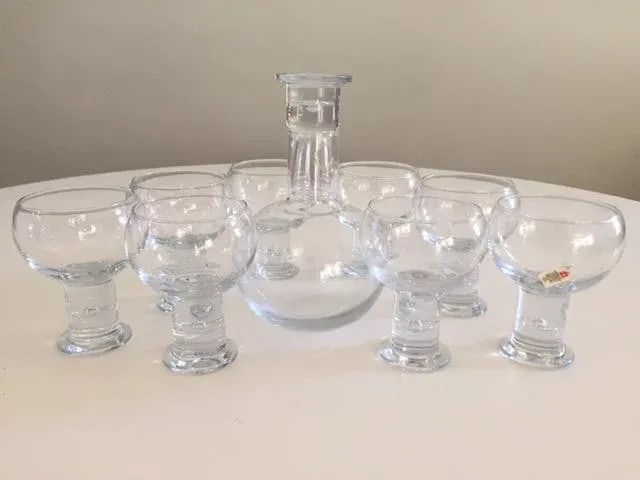 Holmegaard Danish Whisky Glasses & Decanter-Set of 8 - 2