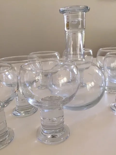 Holmegaard Danish Whisky Glasses & Decanter-Set of 8 - 3