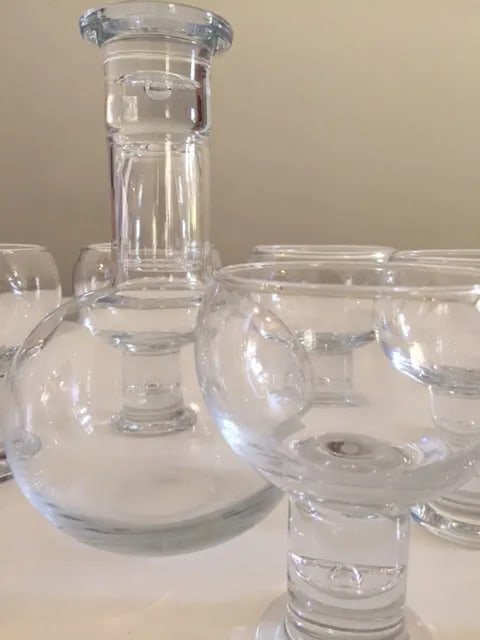 Holmegaard Danish Whisky Glasses & Decanter-Set of 8 - 5