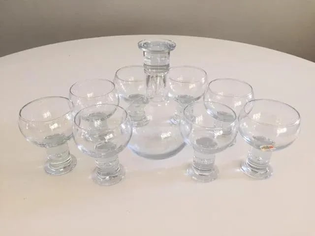 Holmegaard Danish Whisky Glasses & Decanter-Set of 8 - 6