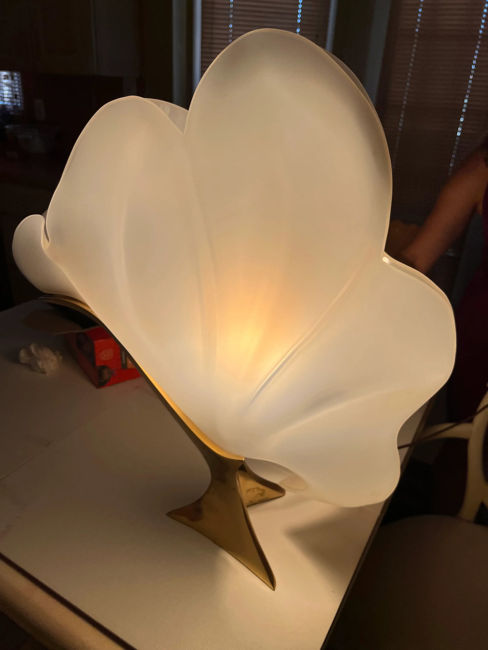1970s Rougier Acrylic Shell Lamps - a Pair - 2