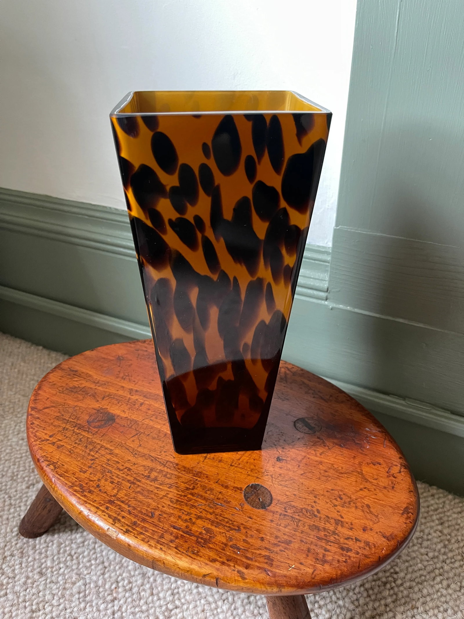 Vintage Bombay Company Glass Tortoise Vase - 6