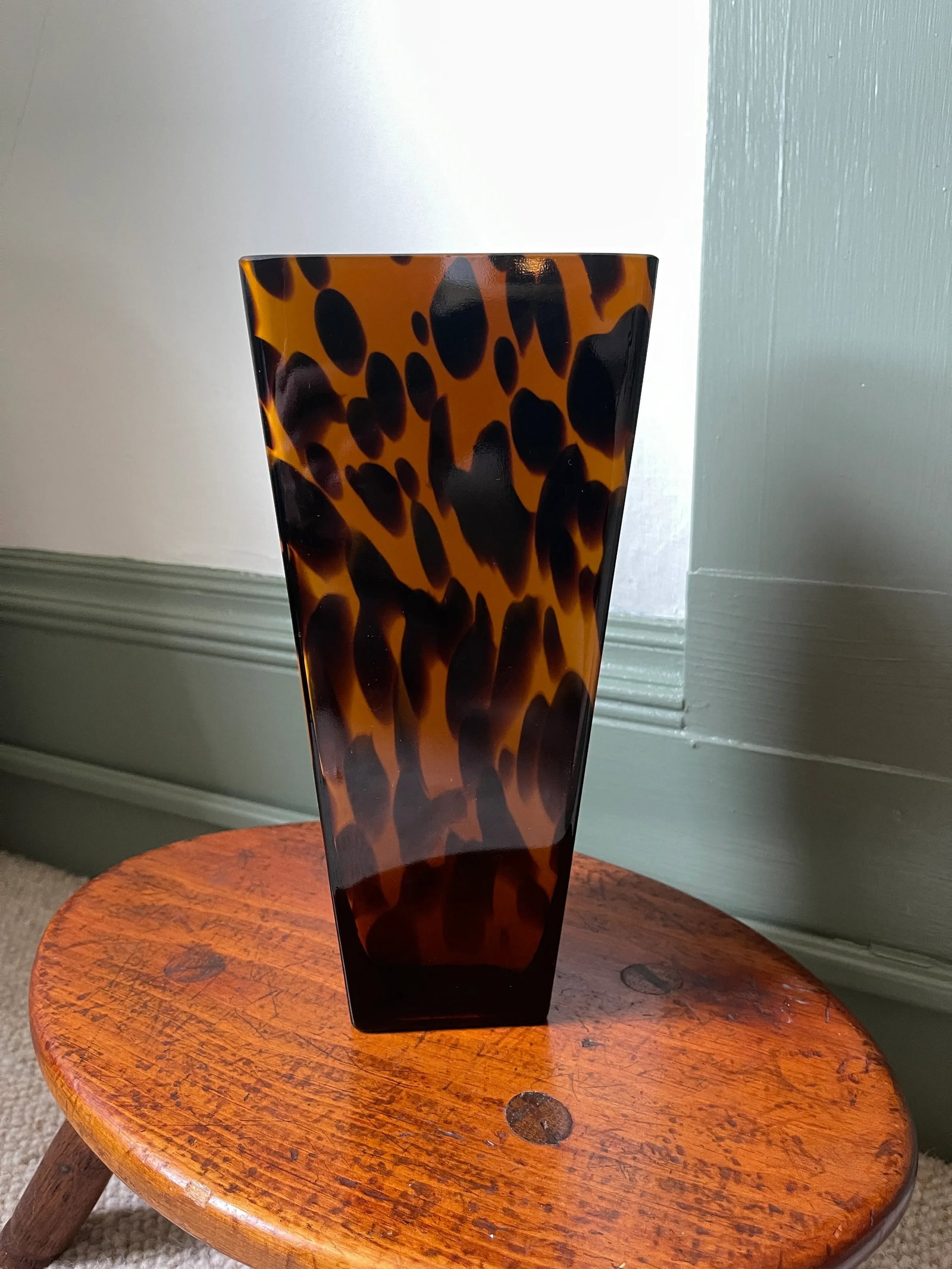 Vintage Bombay Company Glass Tortoise Vase - 7