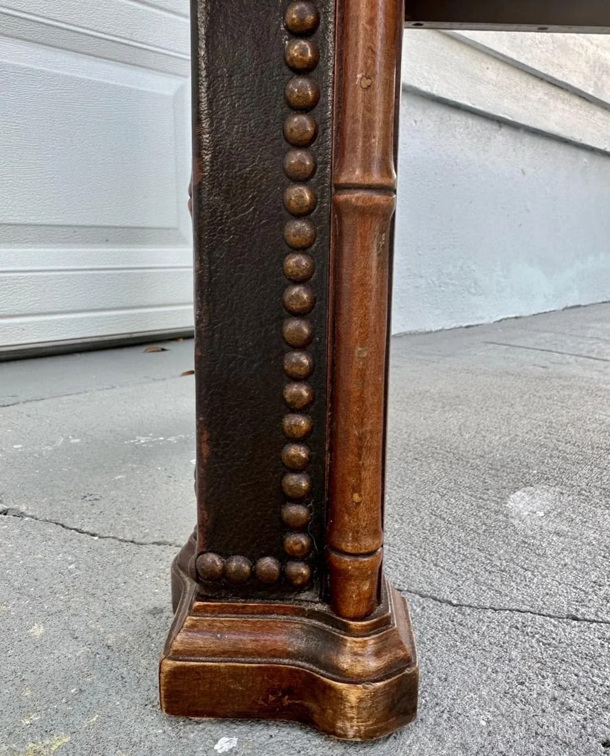 Drexel Et Cetera Faux Bamboo Leather Wrapped Coffee or Side Parsons Table - 11