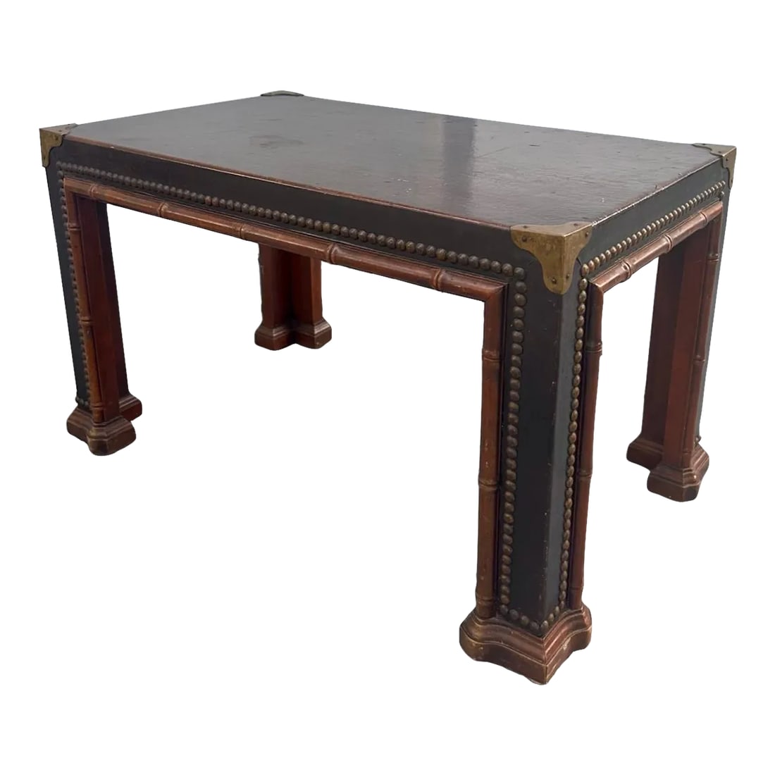 Drexel Et Cetera Faux Bamboo Leather Wrapped Coffee or Side Parsons Table (1 of 12)
