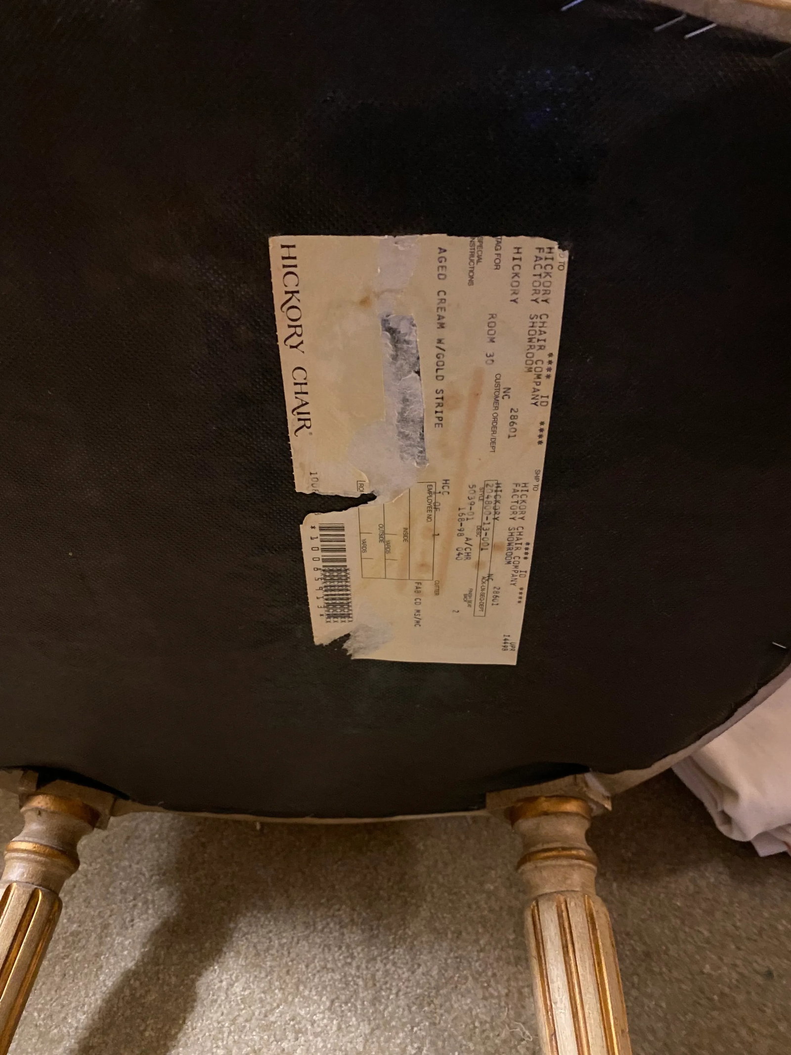 2000s Hickory White Louis XIV Accent Chair - 11