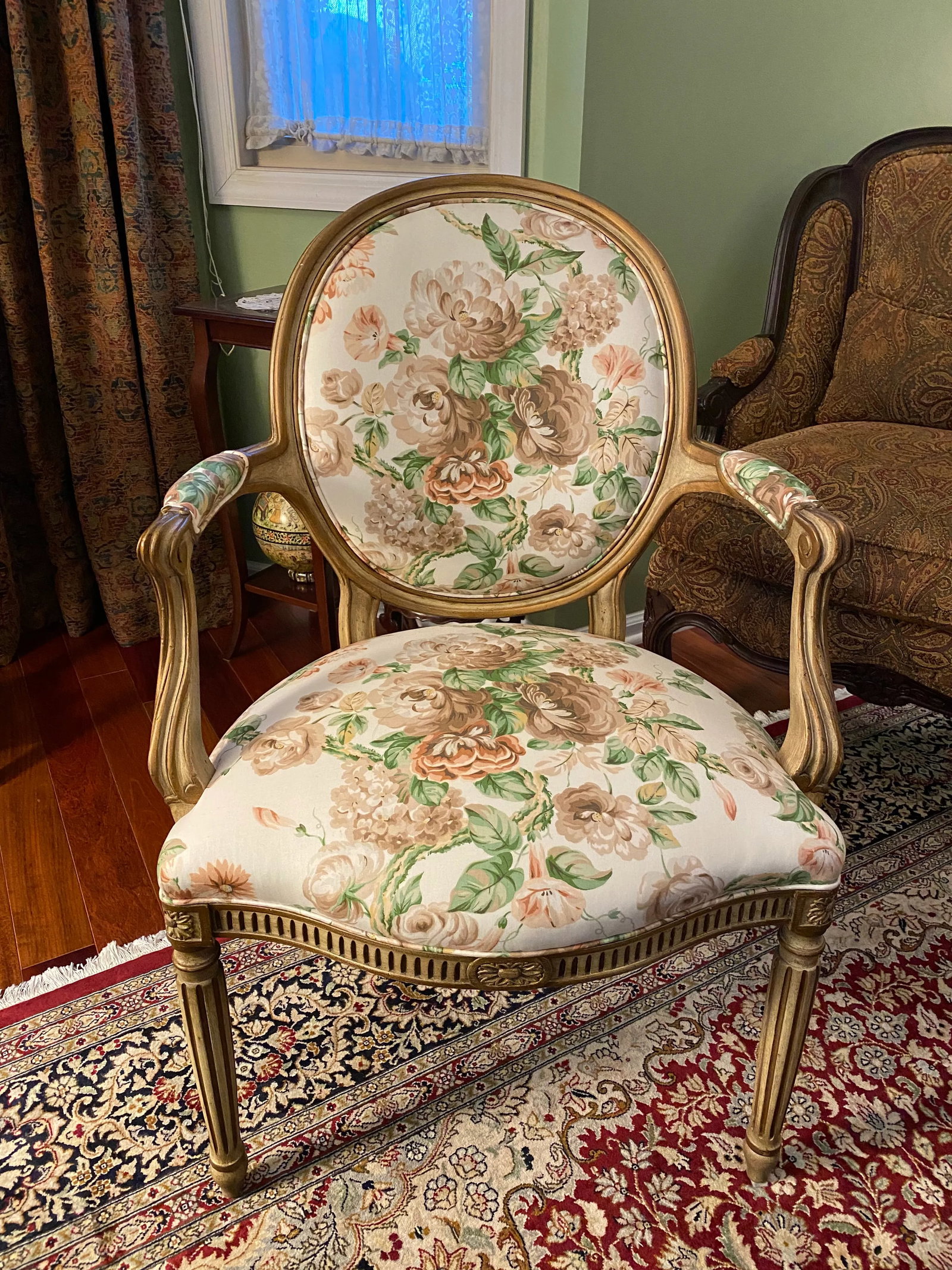 2000s Hickory White Louis XIV Accent Chair - 12