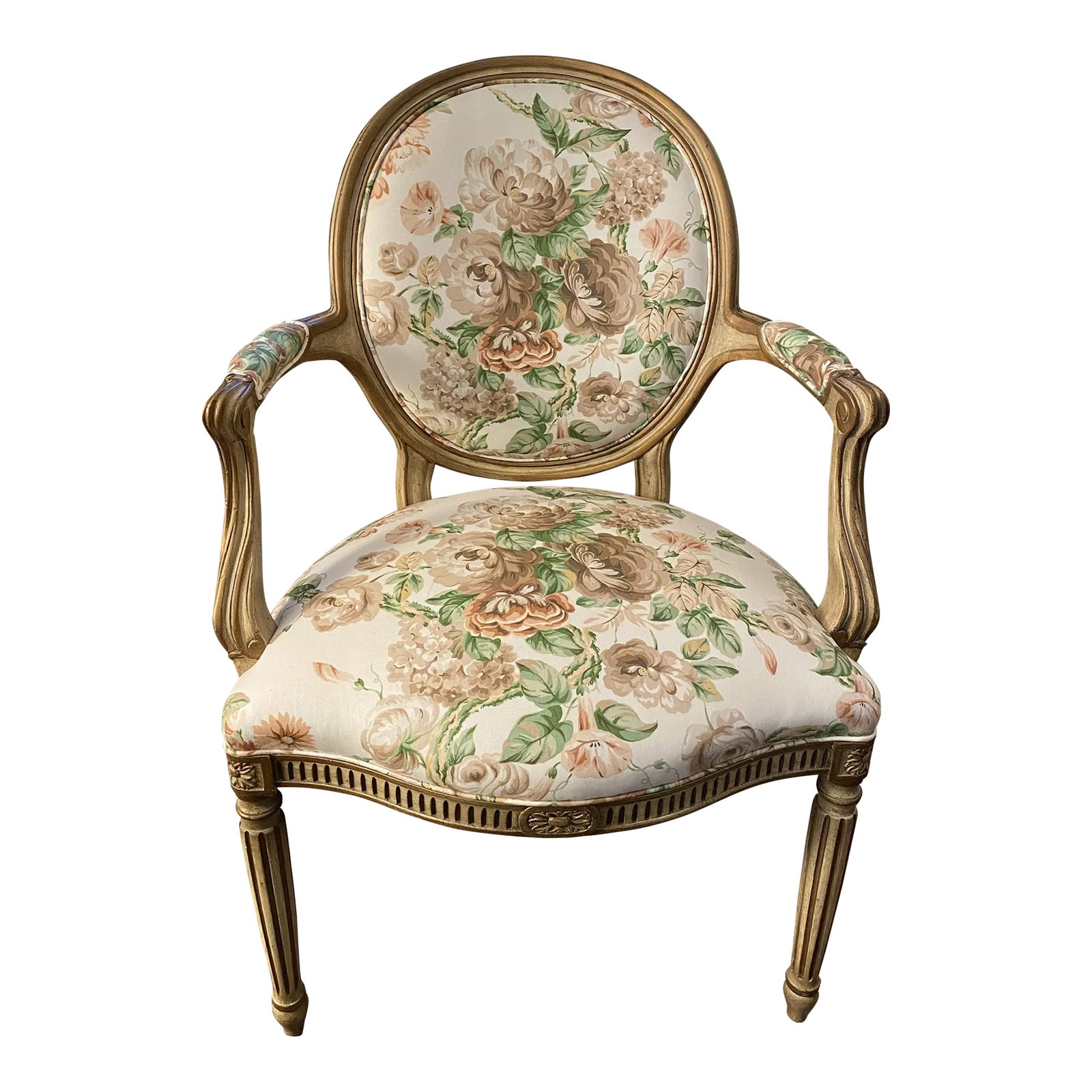 2000s Hickory White Louis XIV Accent Chair (1 of 12)