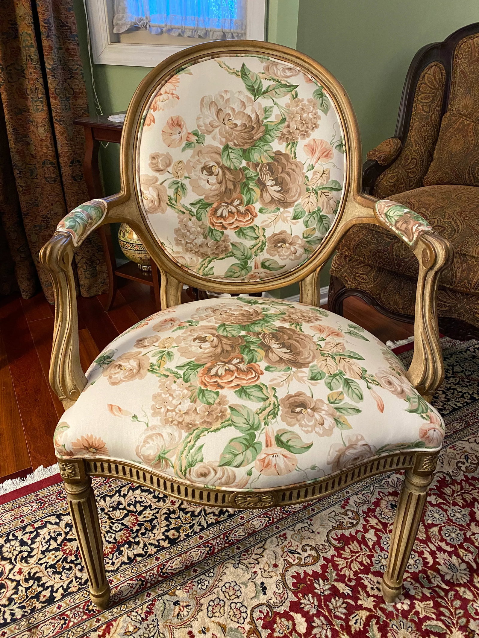 2000s Hickory White Louis XIV Accent Chair - 2