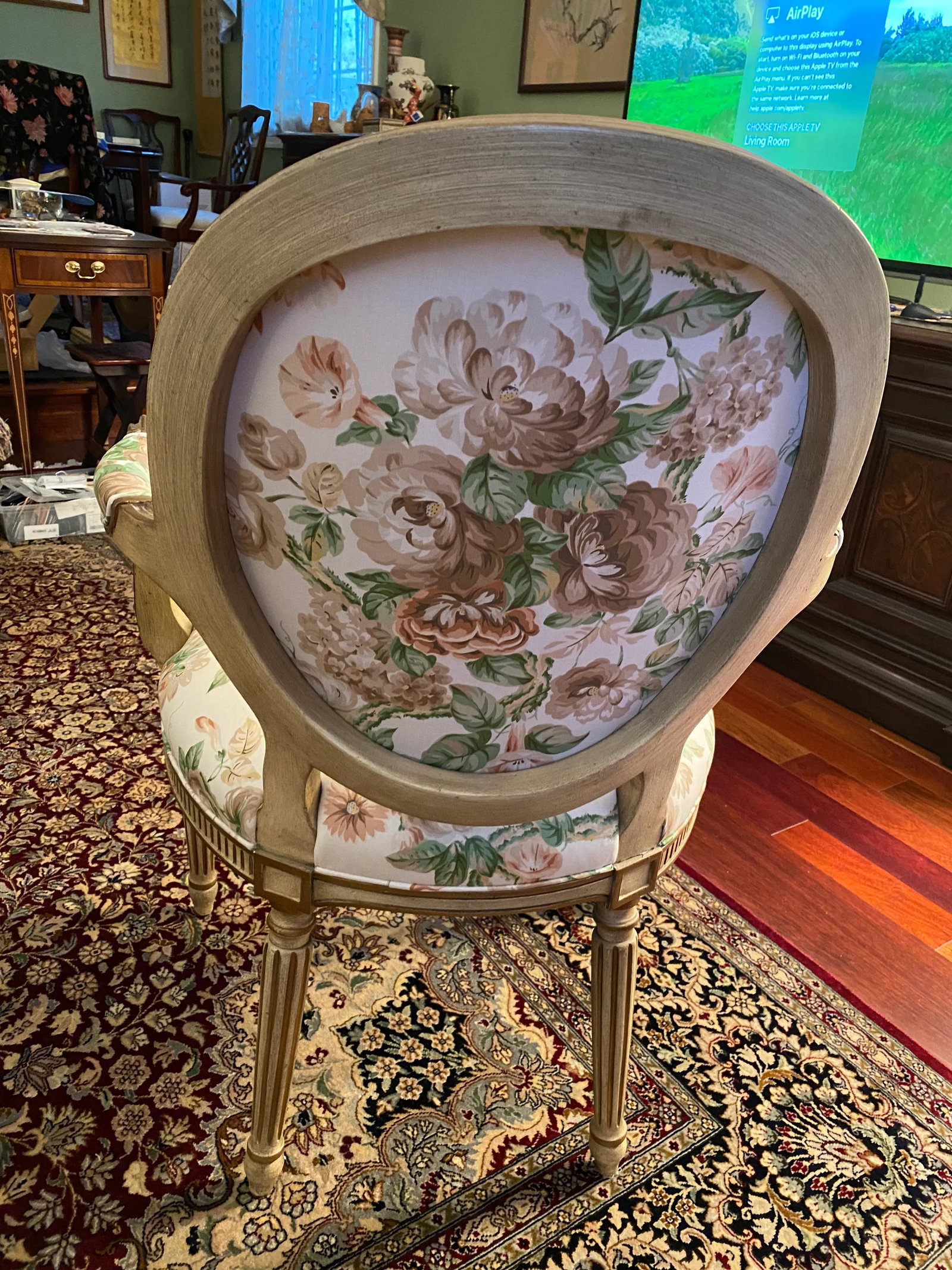 2000s Hickory White Louis XIV Accent Chair - 3