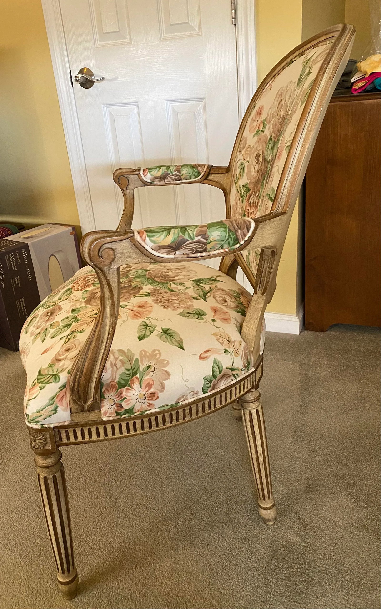 2000s Hickory White Louis XIV Accent Chair - 5