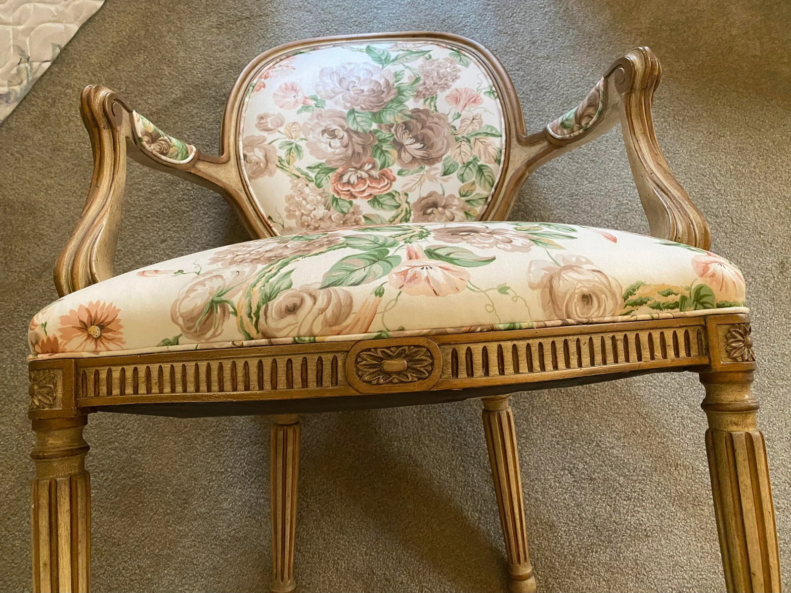 2000s Hickory White Louis XIV Accent Chair - 9