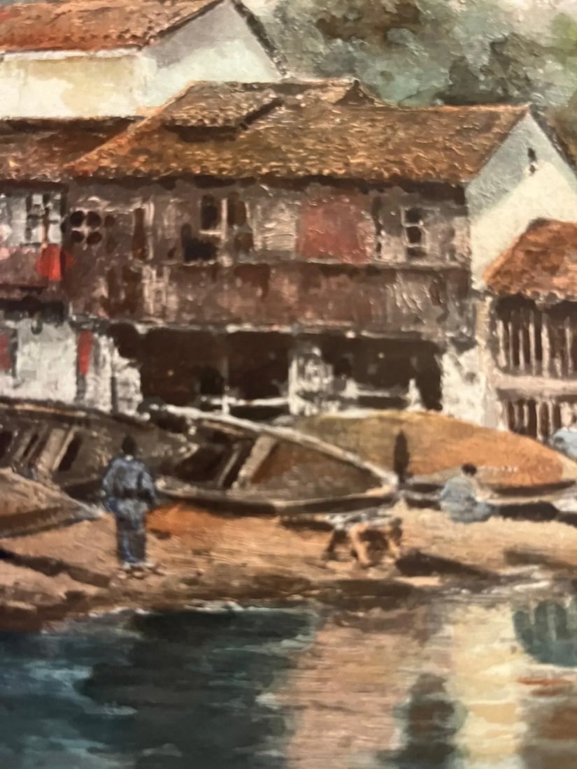 Antonio Reyna Manescau, Squero San Trovaso, Venice, Watercolor Circa 1890. - 2