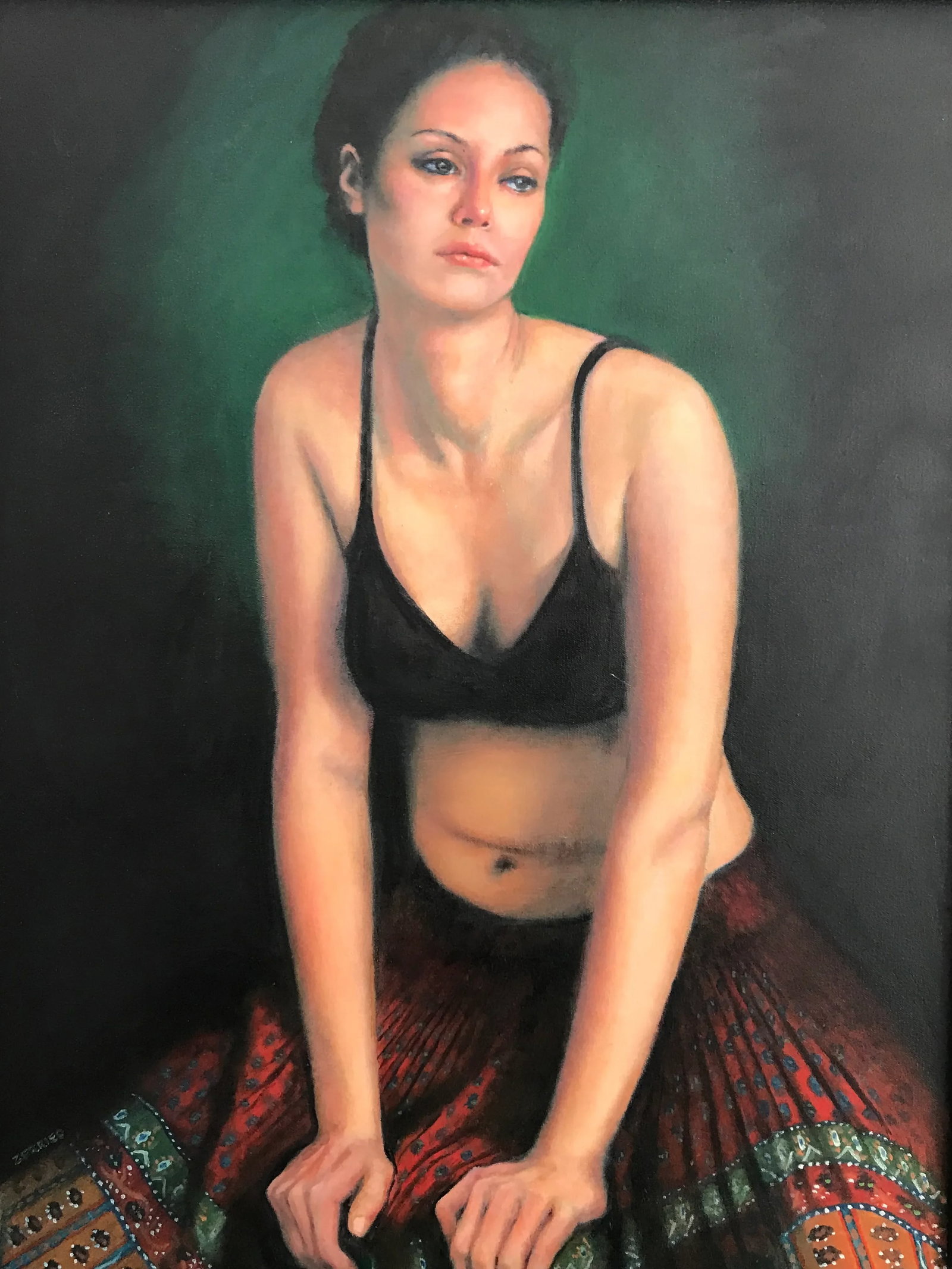 2007 Realist Oil on Canvas Portrait Painting by Al Zerries, Framed - 10