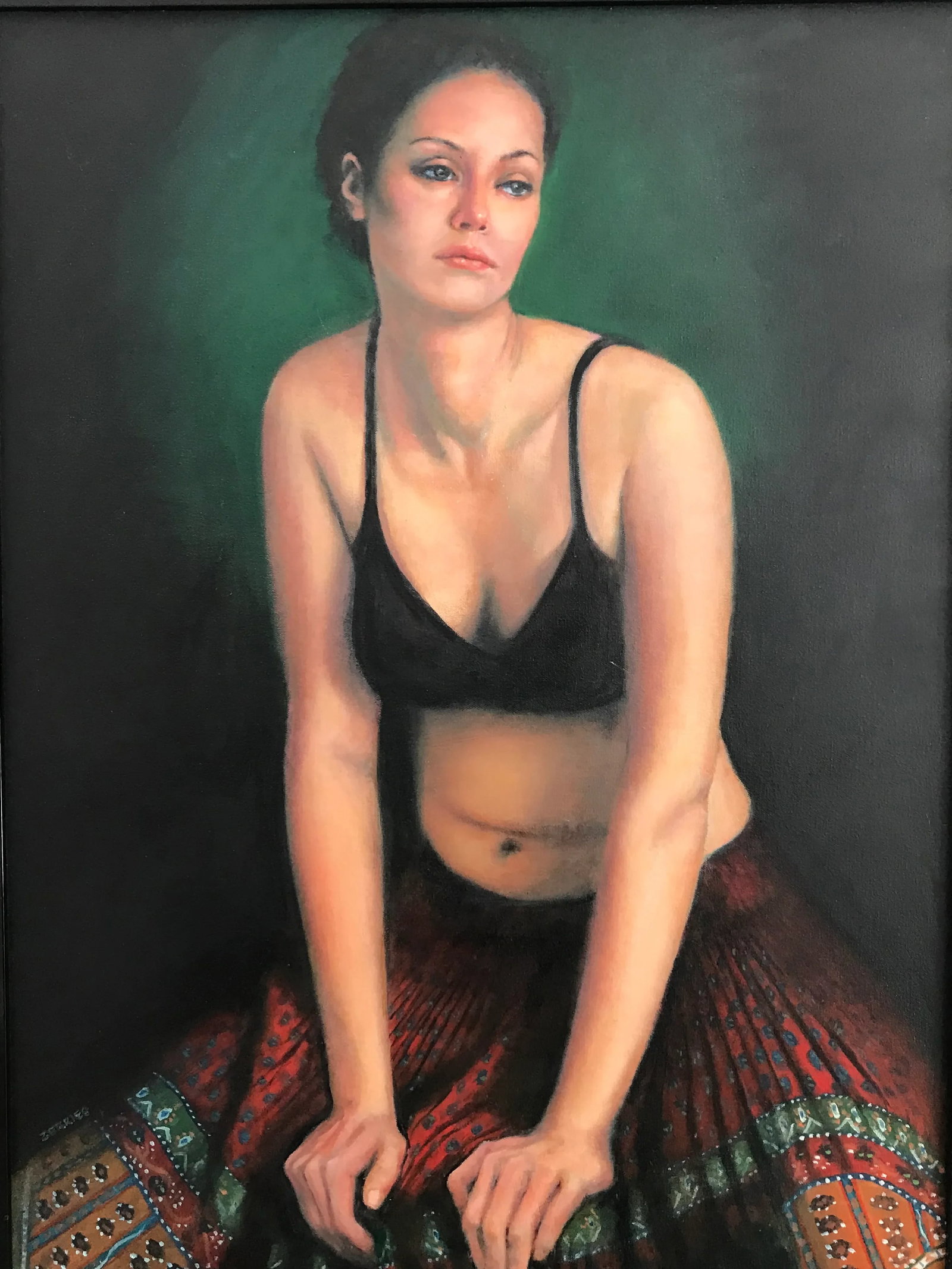 2007 Realist Oil on Canvas Portrait Painting by Al Zerries, Framed - 11