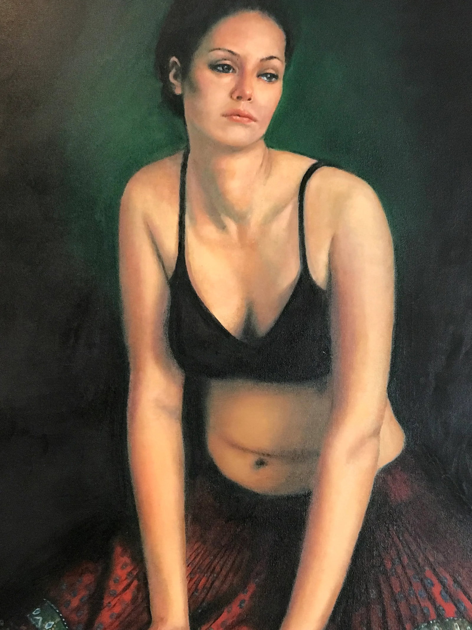 2007 Realist Oil on Canvas Portrait Painting by Al Zerries, Framed: Painted by award-winning American portraitist and fine artist, Al Zerries, a distinguished member of the American Artists Professional League, Audubon Artists and The Watercolor U.S.A. Honor Society.