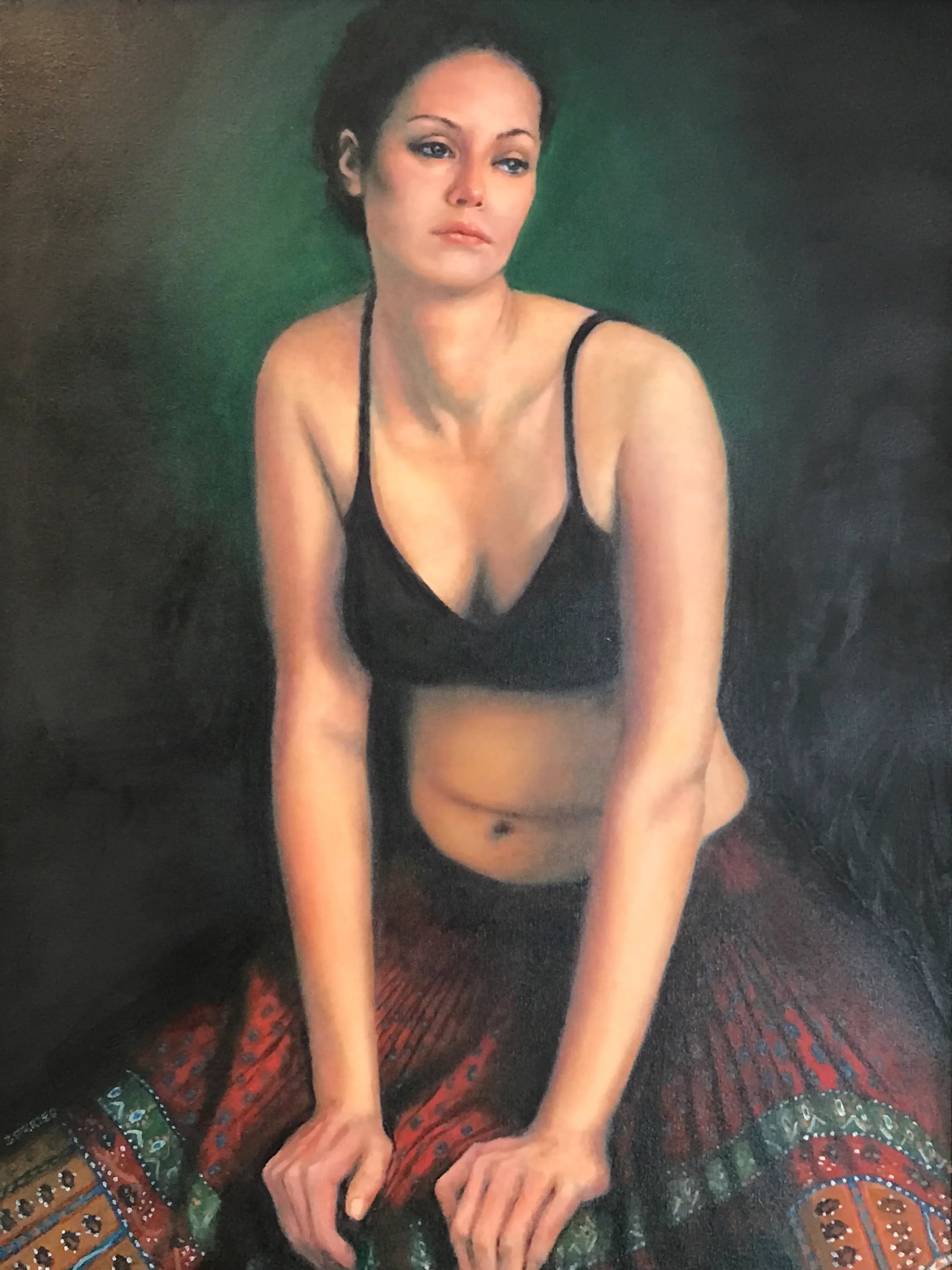 2007 Realist Oil on Canvas Portrait Painting by Al Zerries, Framed - 2