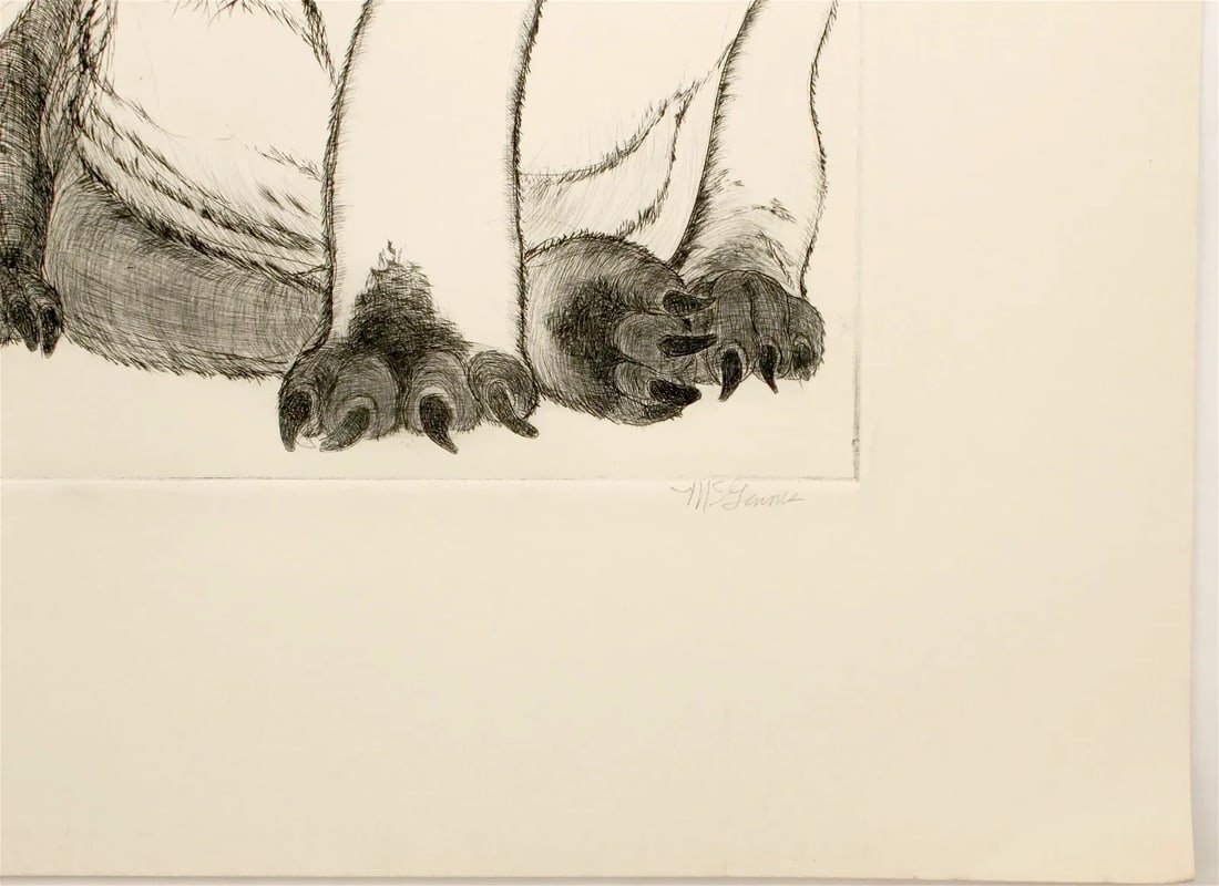 Beagle "Puppies" Etching by Christine McGinnis, Printed by David Lynch - 8