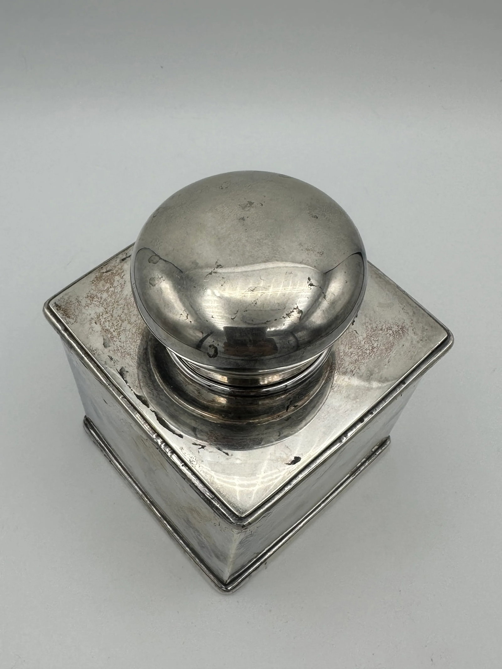 Antique Tea Cannister Silver Plate E.B Webster & Son Usa 1886-1928 - 3