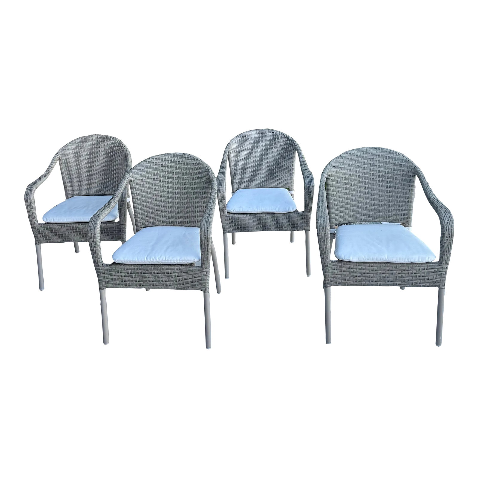 Frontgate Curved Back Stacking Outdoor Dining Chairs - Set of 8 (1 of 3)