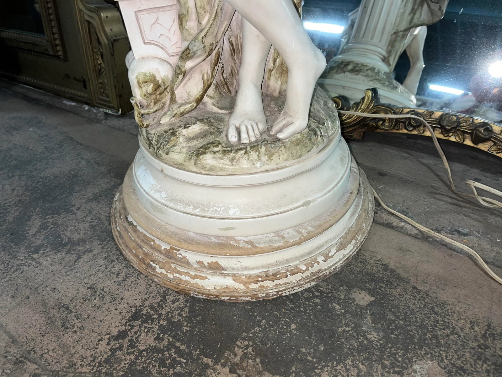 Large Vintage Italian Figural Floor Lamp Torchiere - 3