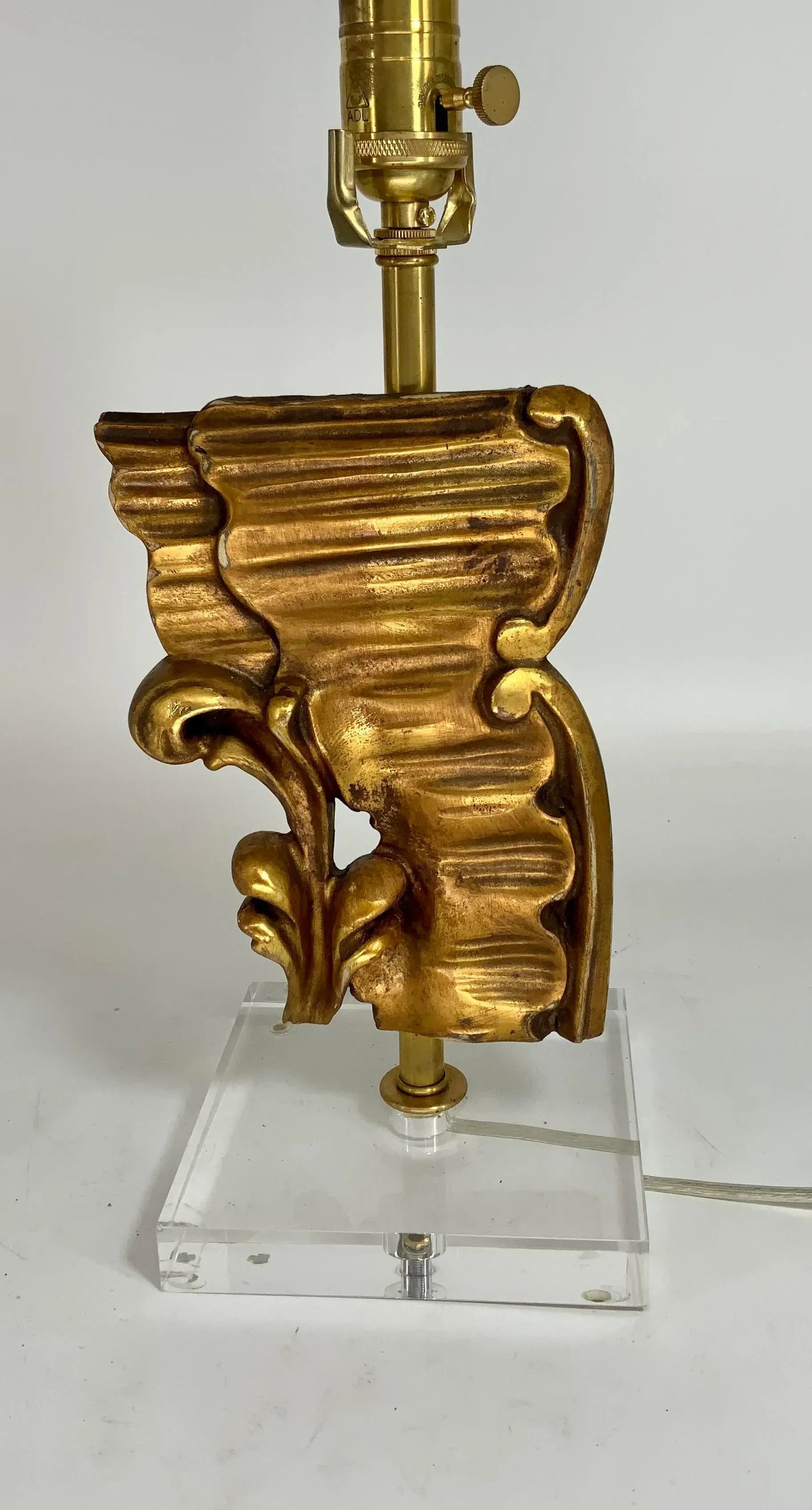 Antique European Carving Fragment Lamp - 3