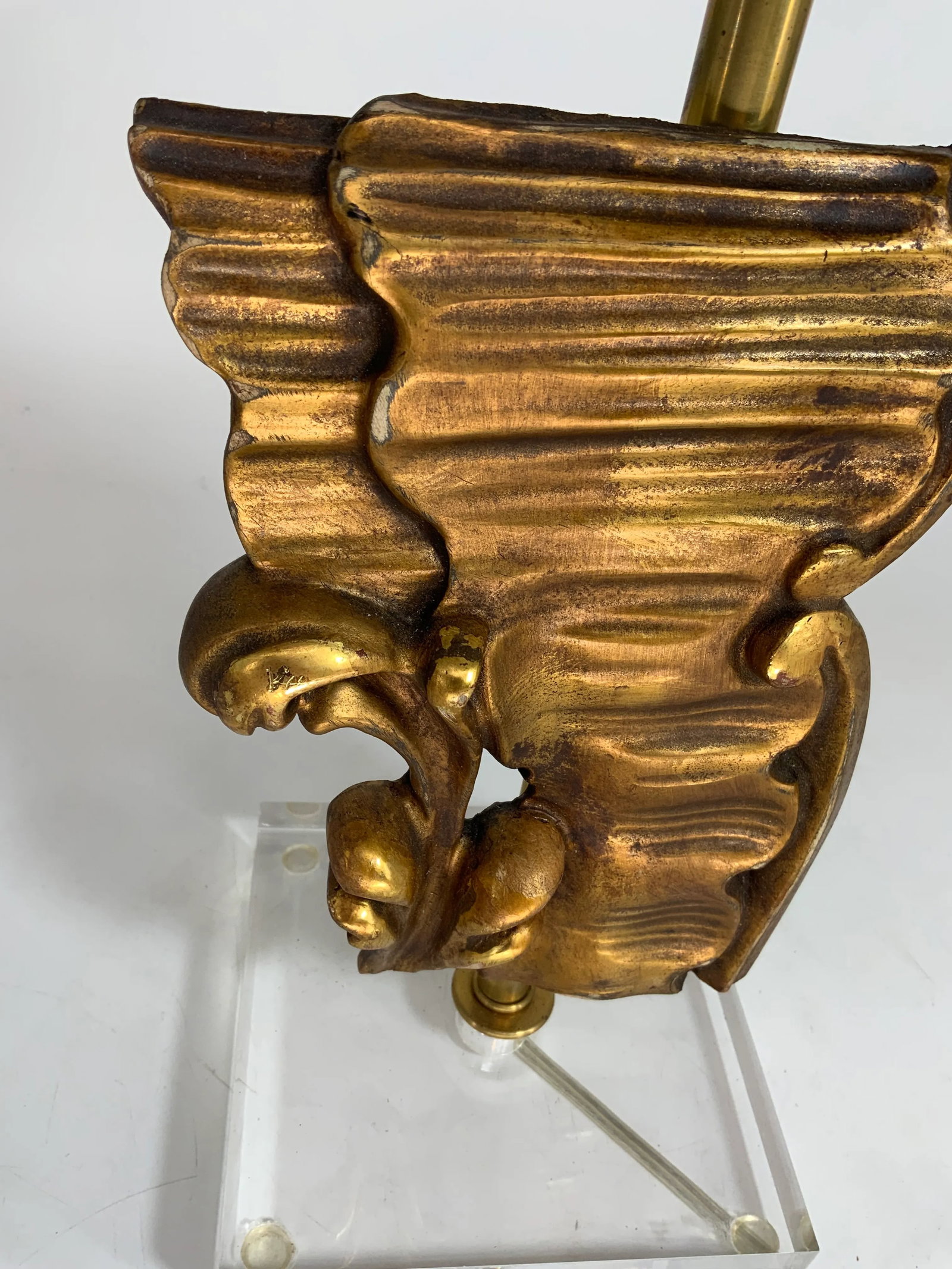 Antique European Carving Fragment Lamp - 6