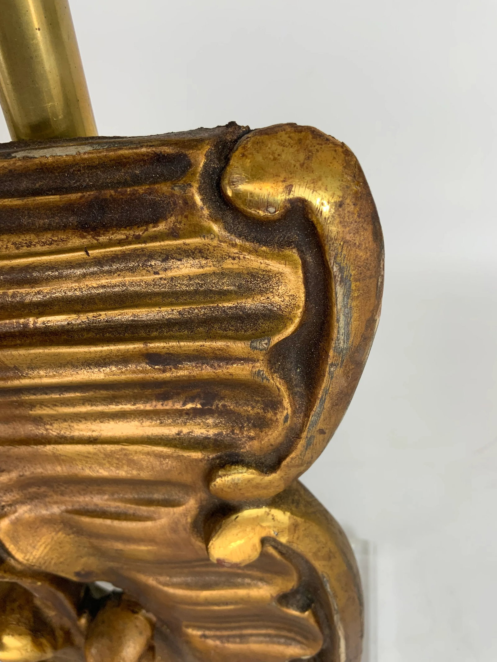 Antique European Carving Fragment Lamp - 8