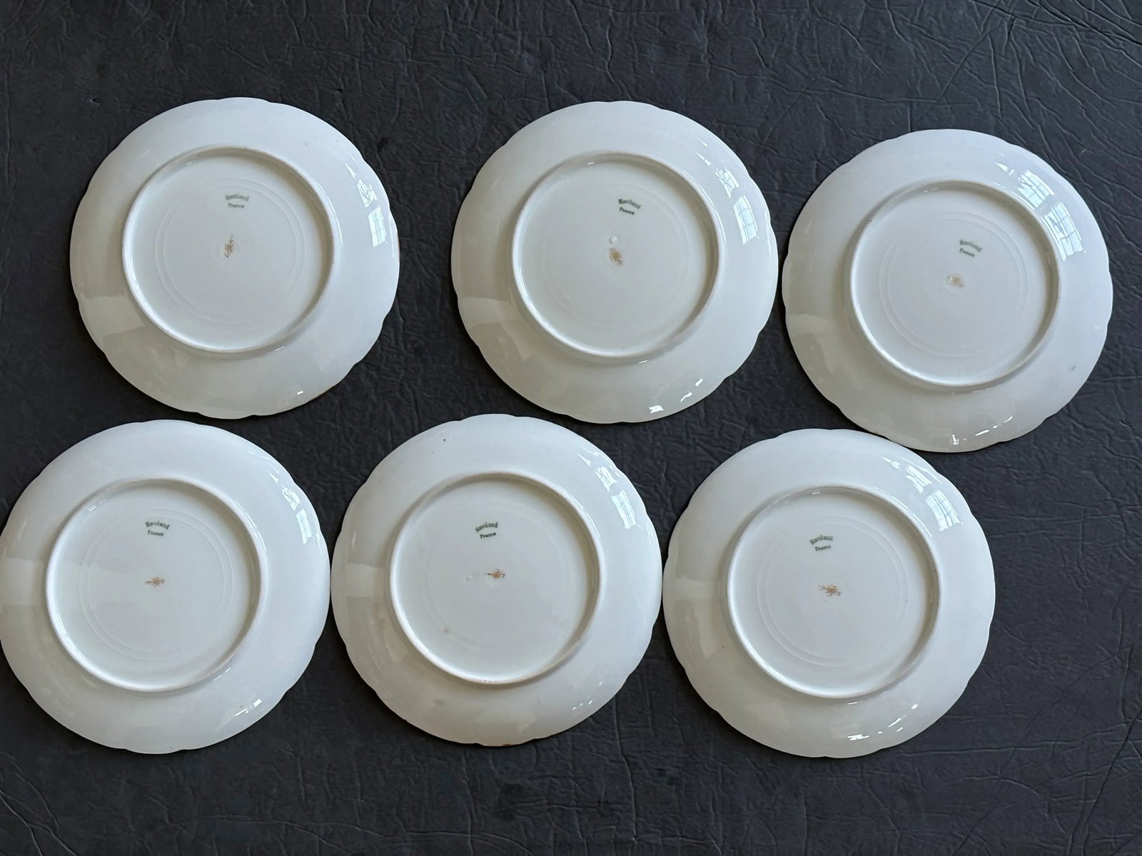 Haviland France Gold Rim Decorative Dessert Plate Set of 6 - 10