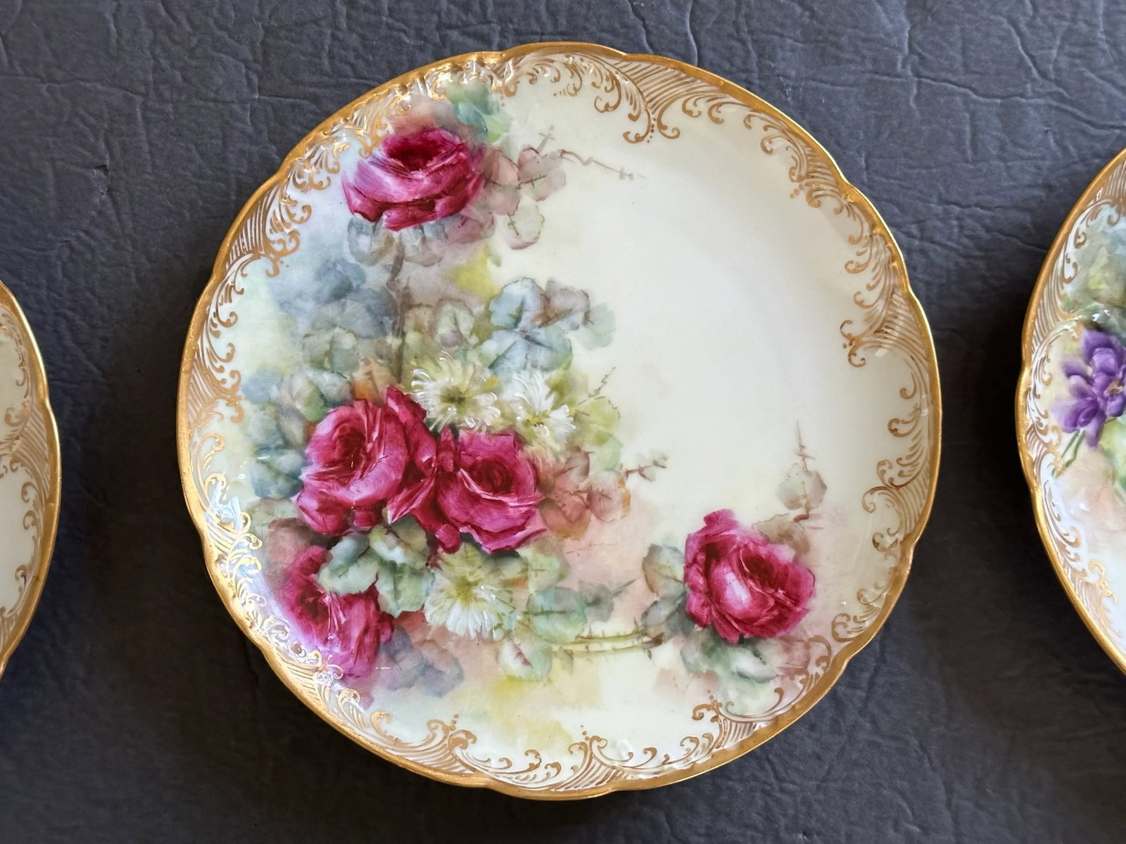 Haviland France Gold Rim Decorative Dessert Plate Set of 6 - 3