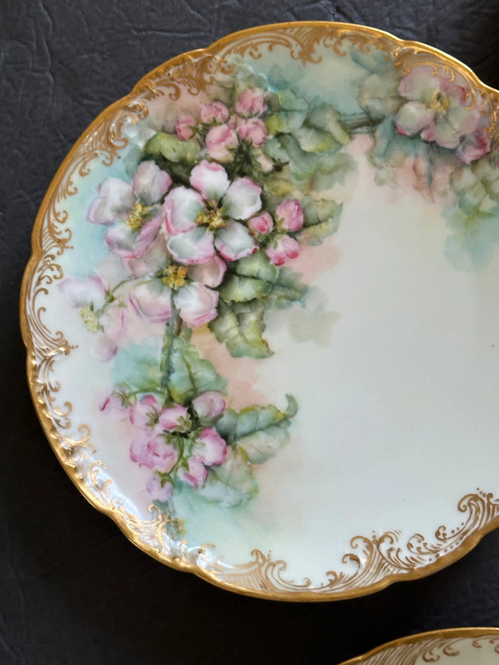 Haviland France Gold Rim Decorative Dessert Plate Set of 6 - 9