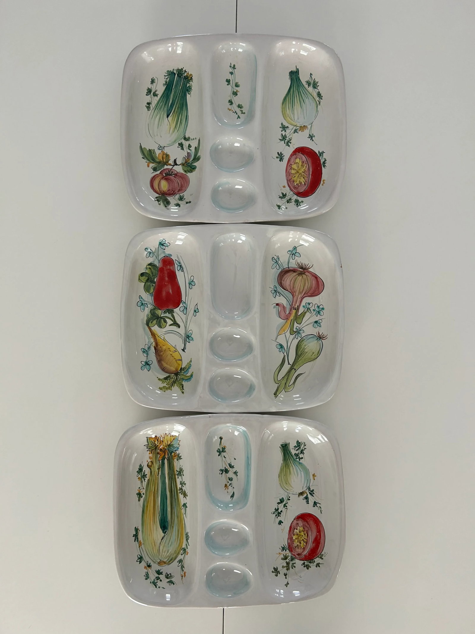 1960s Ceramic Mancioli Serving Platters, Made in Montelupo, Italy- Set of 3 - 13