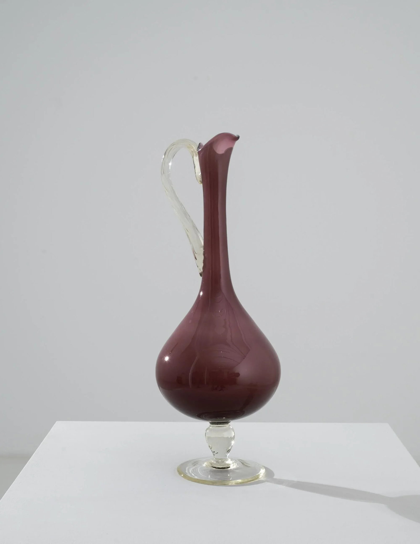 1960s Italian Clinker Red Glass Pitcher - 2