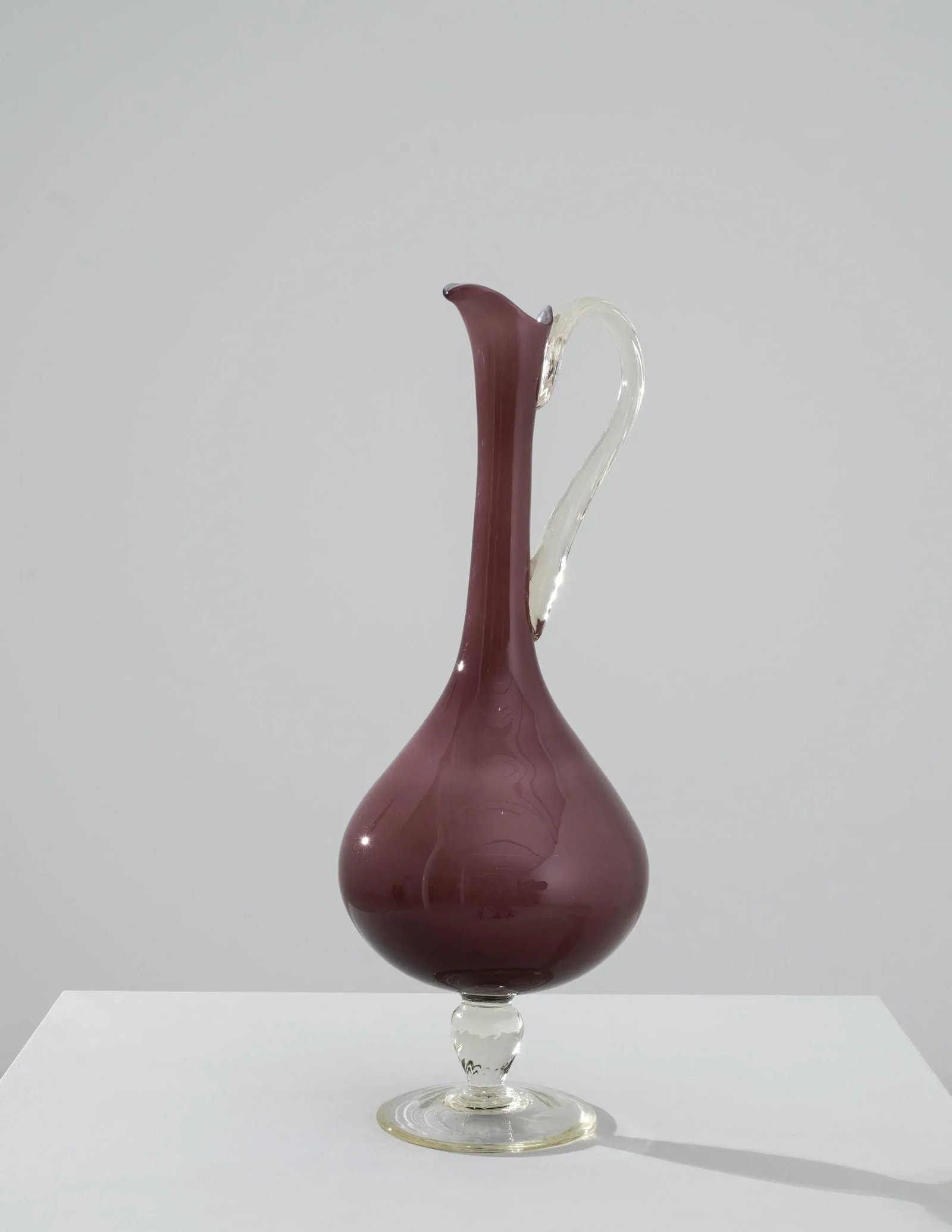 1960s Italian Clinker Red Glass Pitcher - 4