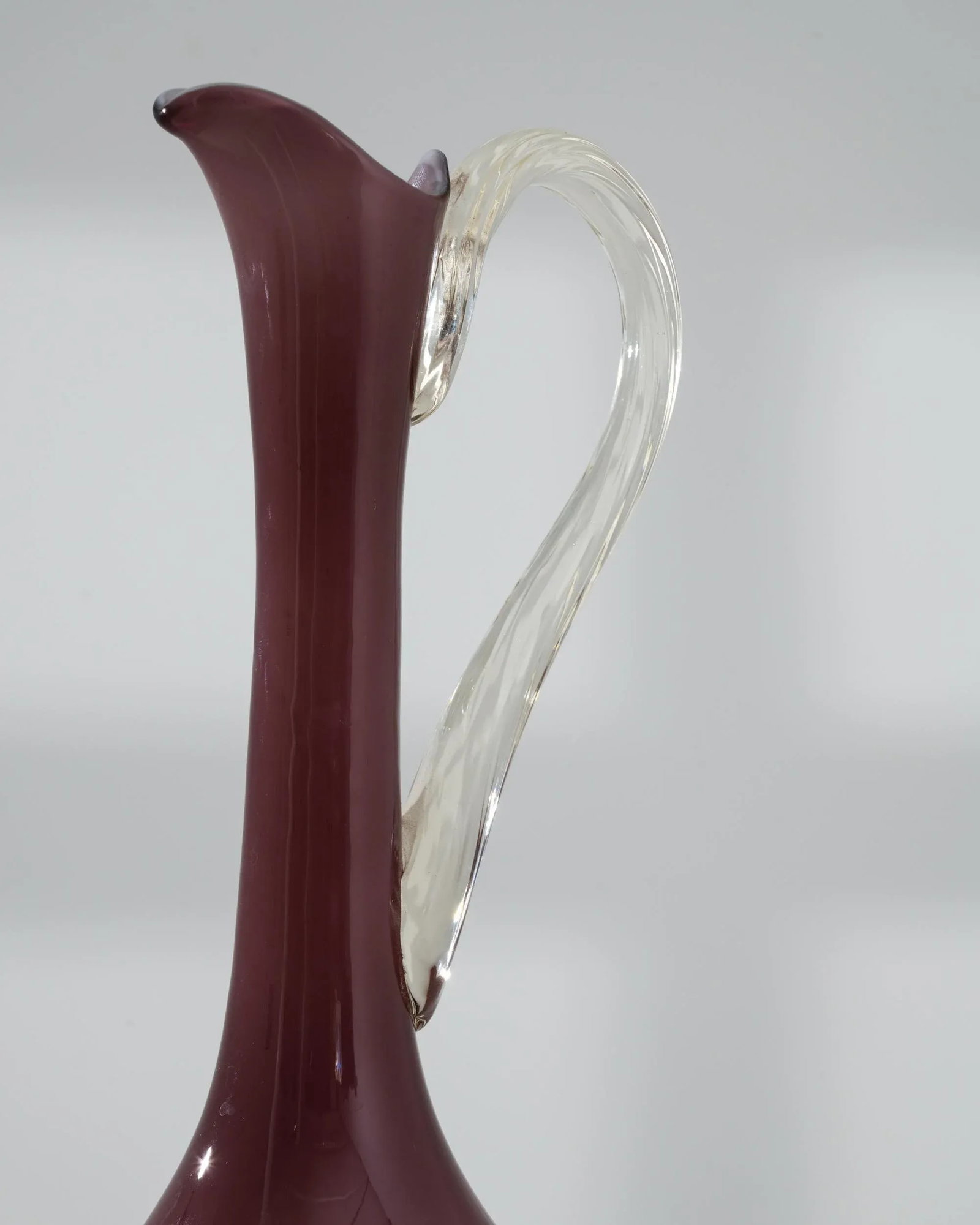 1960s Italian Clinker Red Glass Pitcher - 6