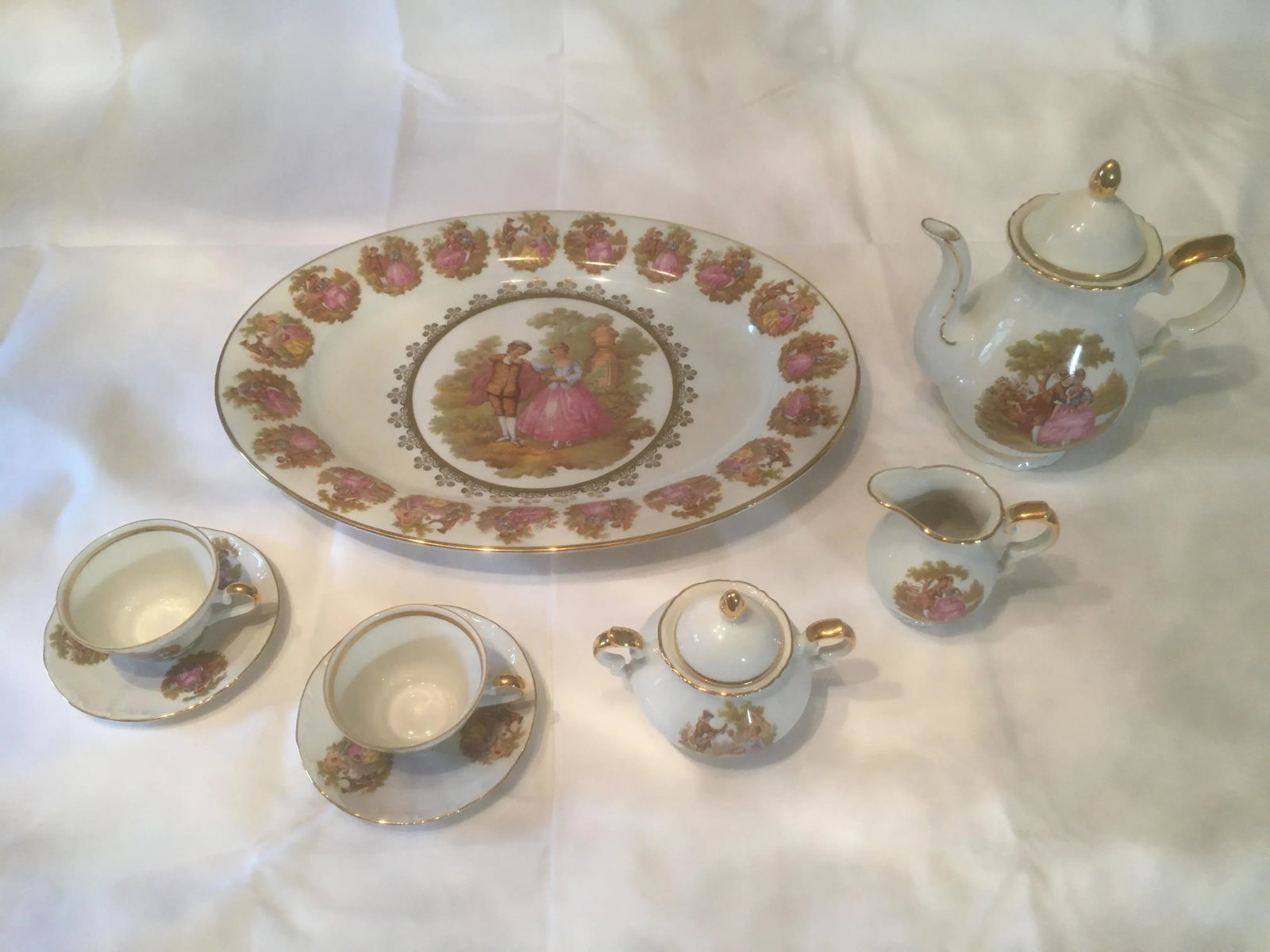 1960s Bayreuth Gloria Fine Porcelain Tea Set Bavaria Handwork Bayreuth- 10 Pieces - 3