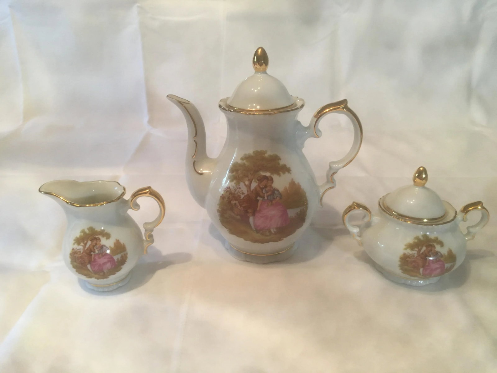 1960s Bayreuth Gloria Fine Porcelain Tea Set Bavaria Handwork Bayreuth- 10 Pieces - 7