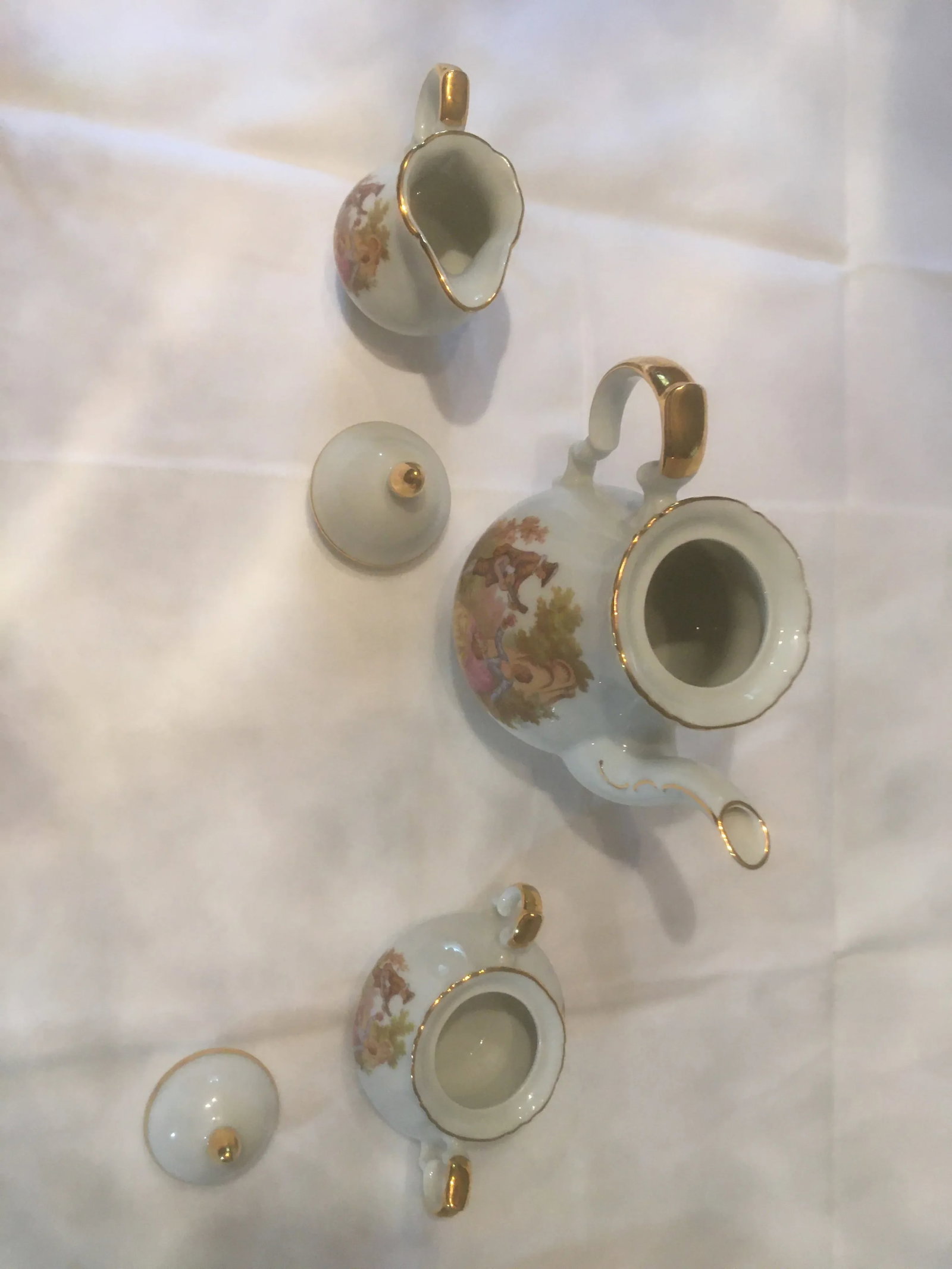 1960s Bayreuth Gloria Fine Porcelain Tea Set Bavaria Handwork Bayreuth- 10 Pieces - 9