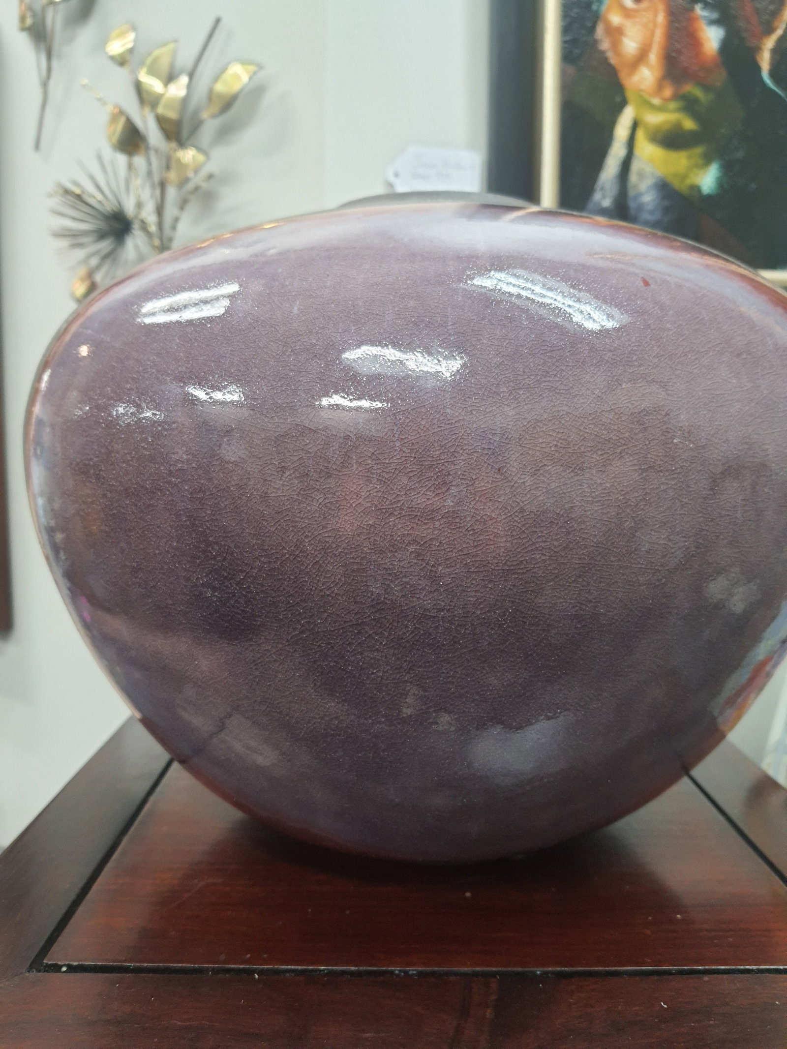 Vintage Tony Evans Raku Pottery Vase - 3