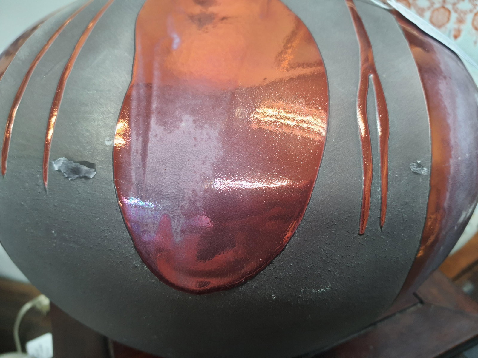 Vintage Tony Evans Raku Pottery Vase - 6