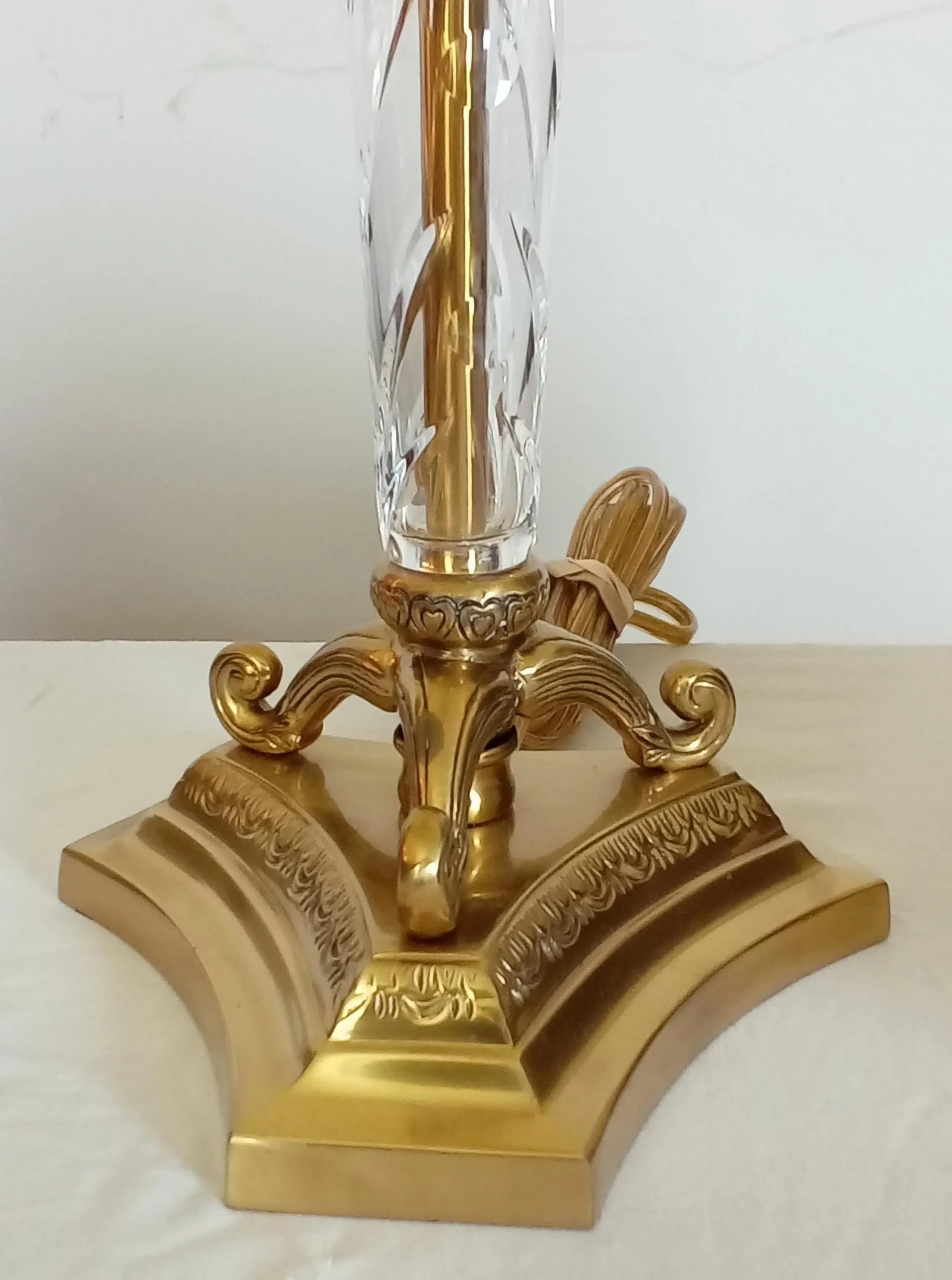 1980s Hollywood Regency Crystal Lamp - 2